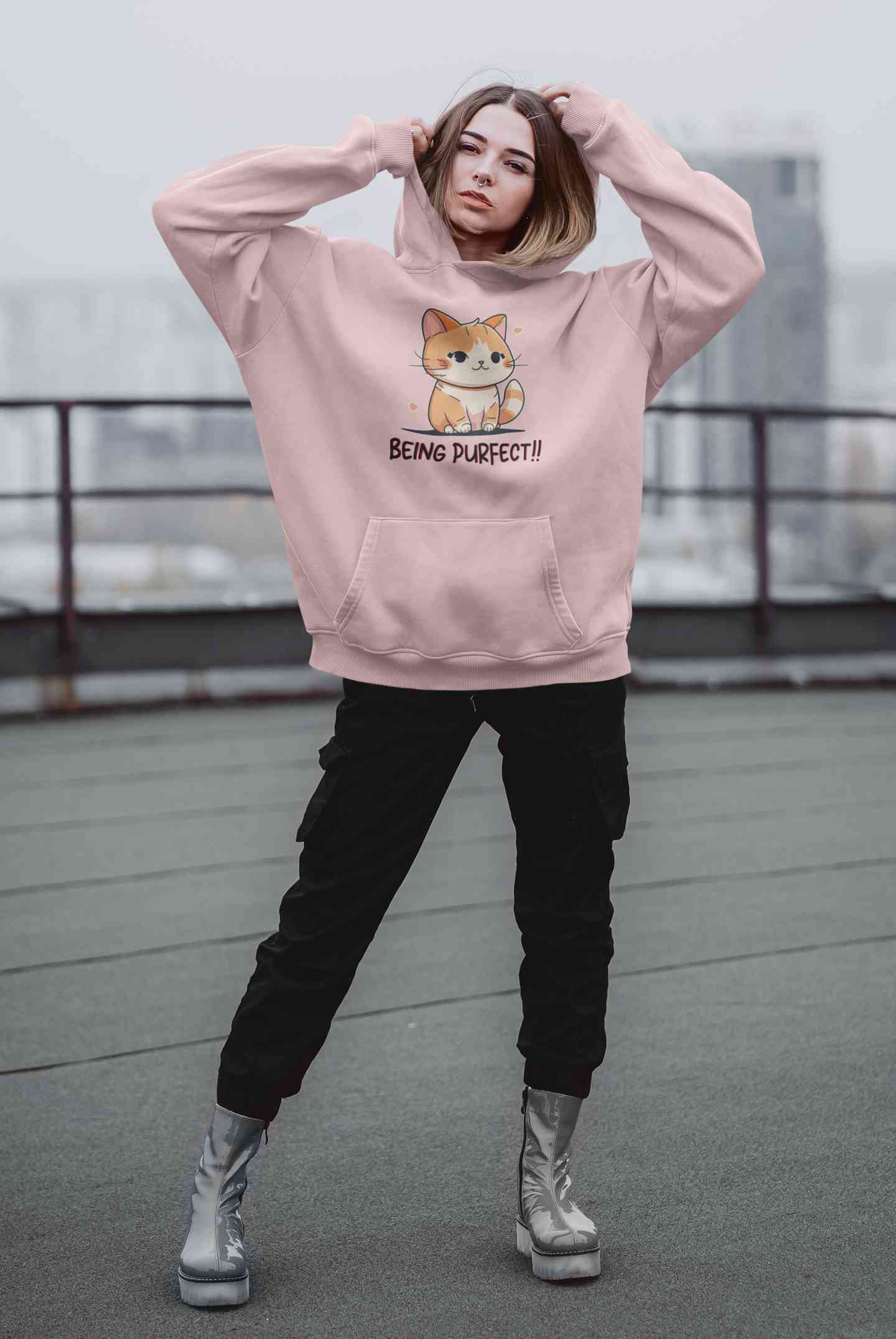 Being Purfect Hoodies for Women-FunkyTeesClub