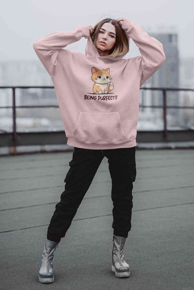 Being Purfect Hoodies for Women-FunkyTeesClub