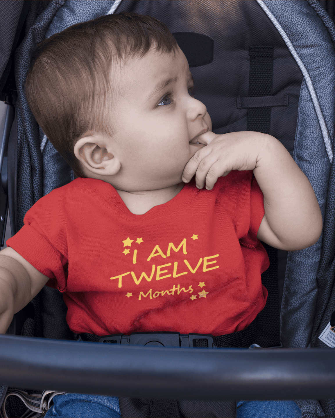 I Am Twelve Months Half Sleeves T-Shirt for Boys -FunkyTeesClub
