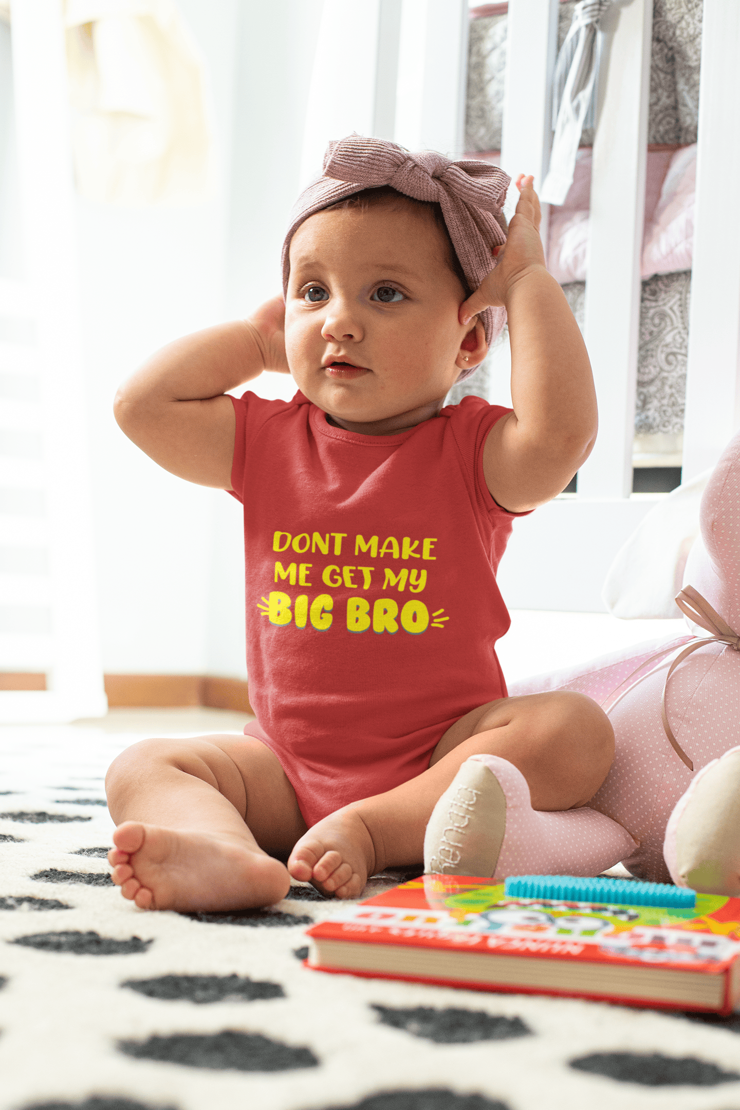 Don't Make Me Get My Big Bro Rakshabandhan Rompers for Baby Girl- FunkyTeesClub