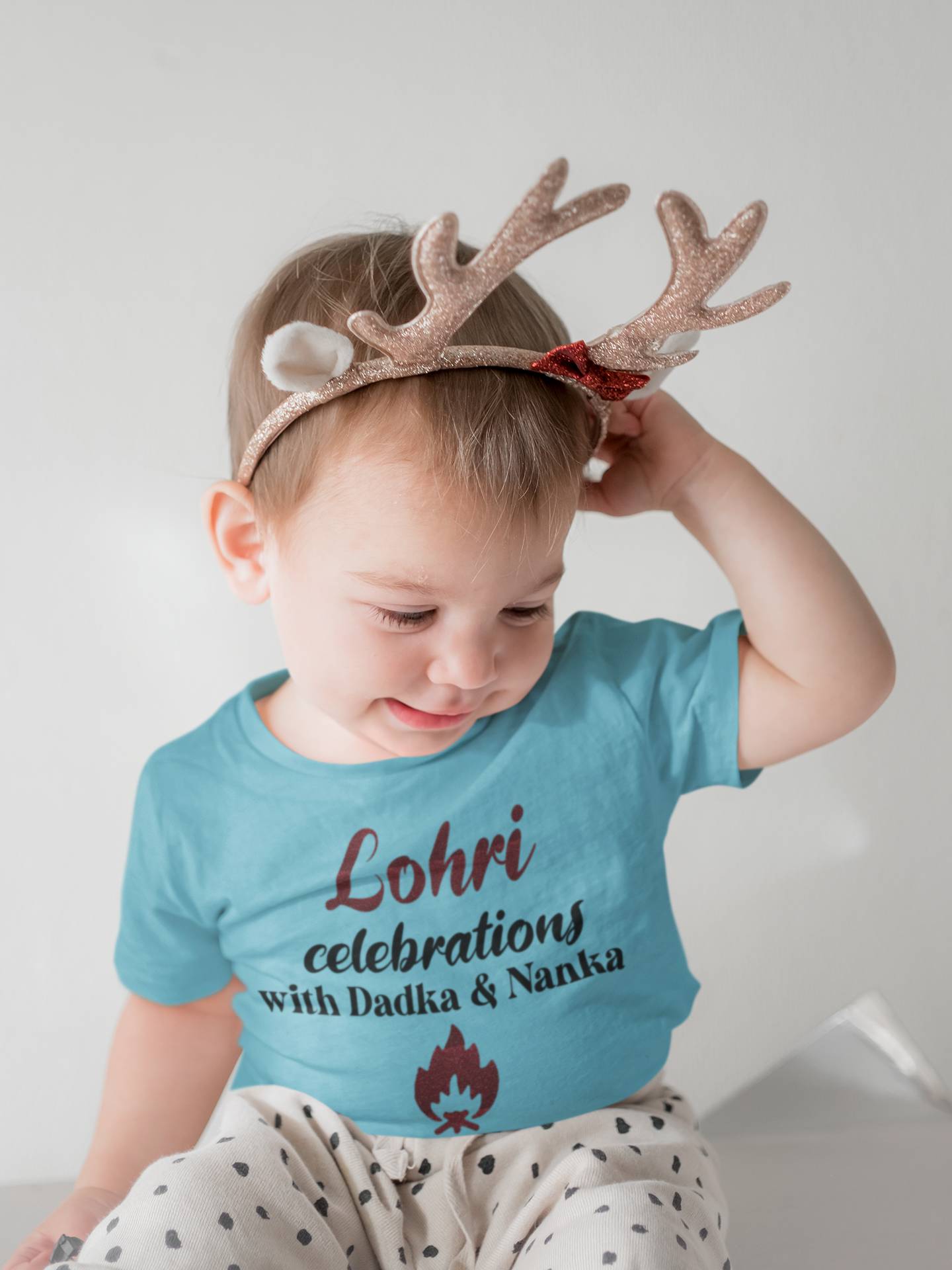 Lohri Celebrations Half Sleeves T-Shirt for Boy-FunkyTeesClub