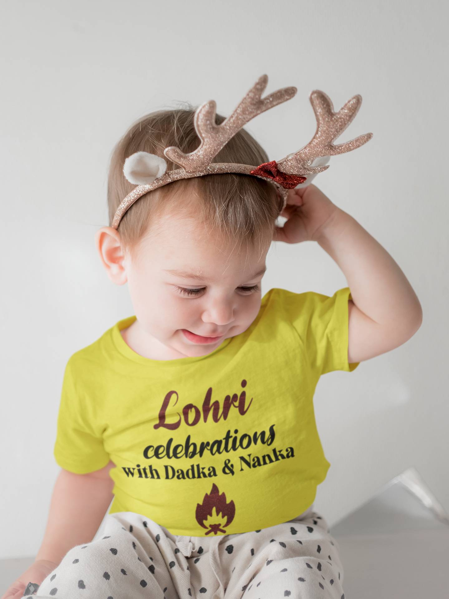 Lohri Celebrations Half Sleeves T-Shirt for Boy-FunkyTeesClub
