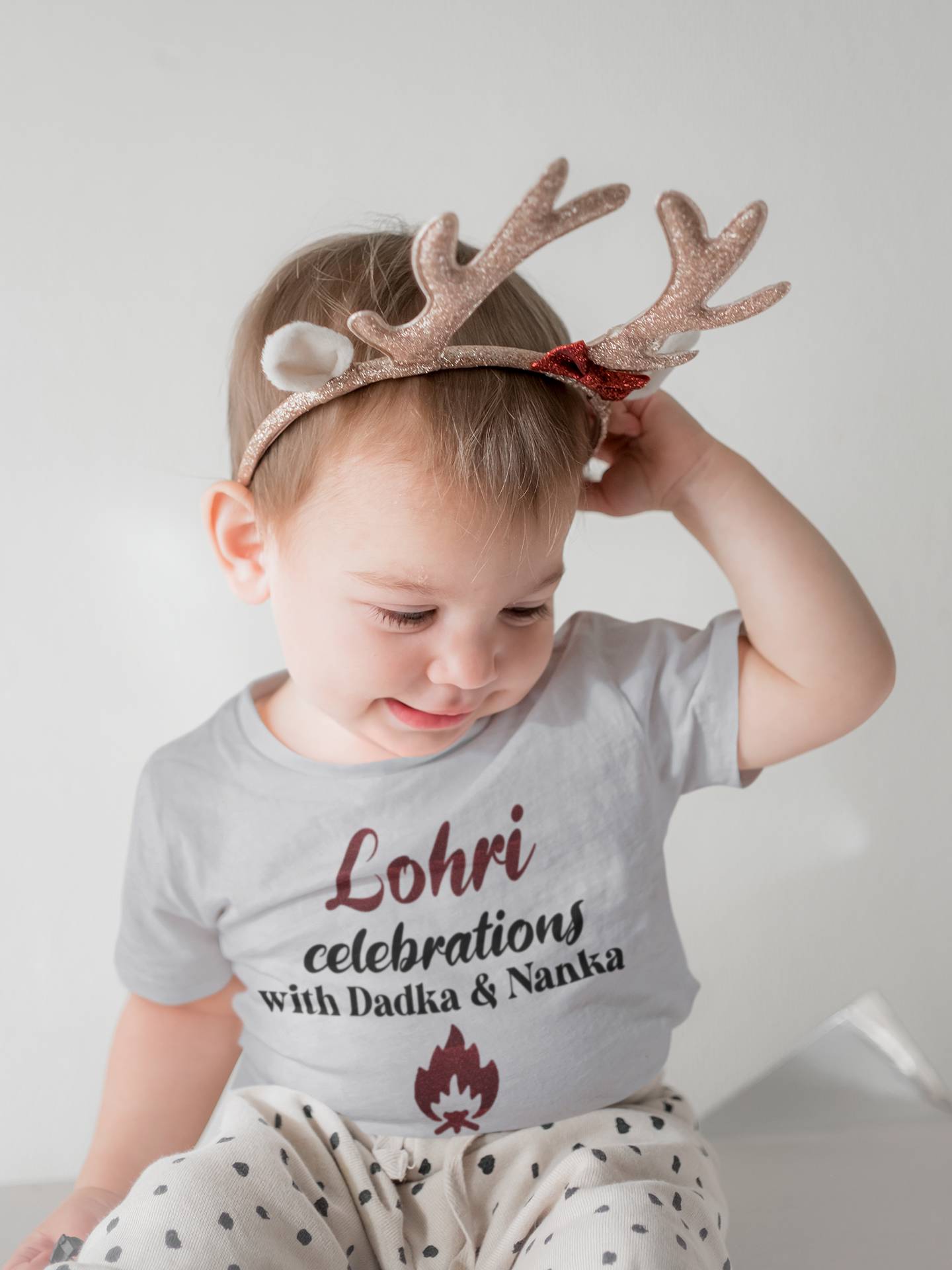 Lohri Celebrations Half Sleeves T-Shirt for Boy-FunkyTeesClub