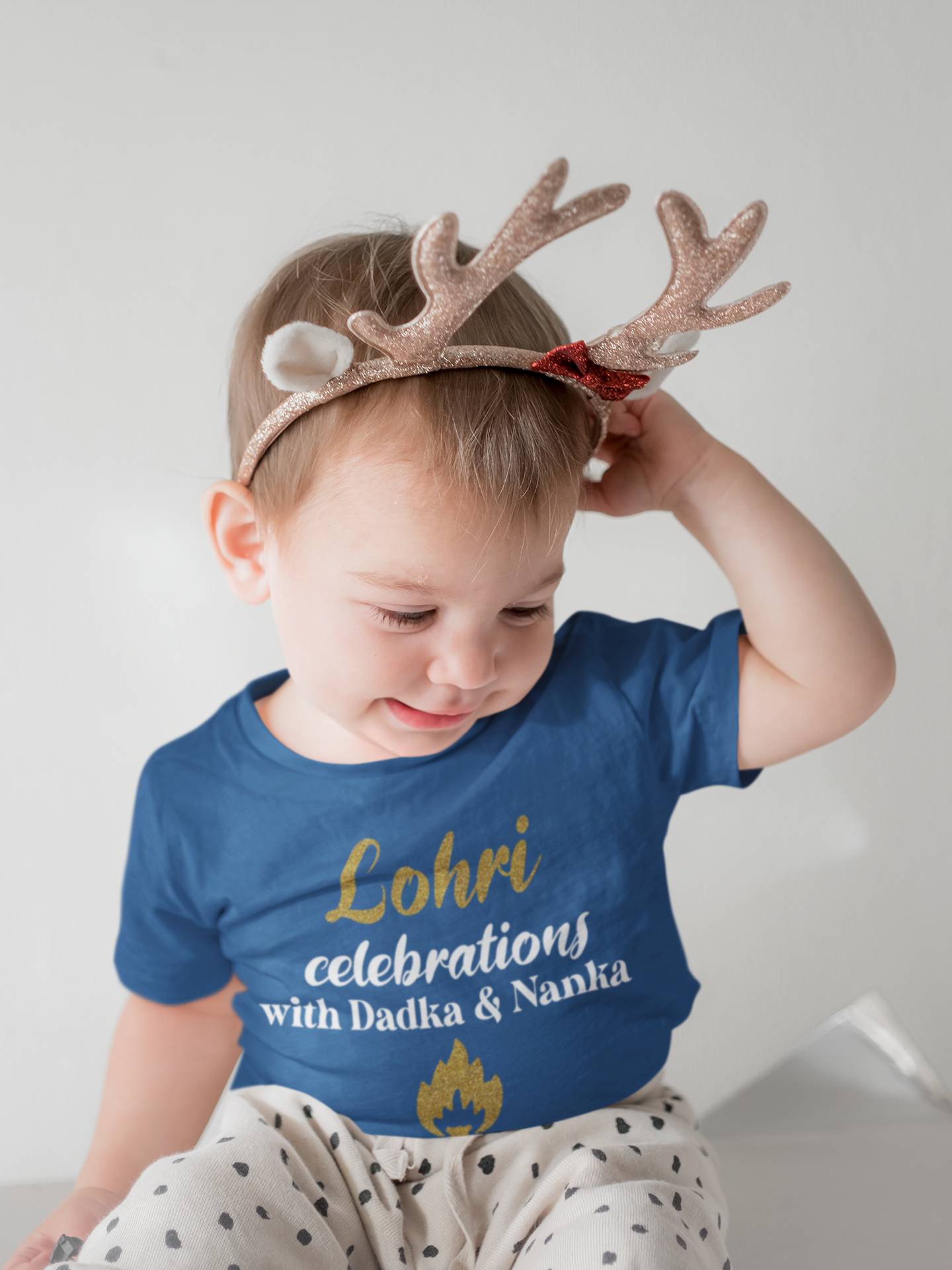 Lohri Celebrations Half Sleeves T-Shirt for Boy-FunkyTeesClub