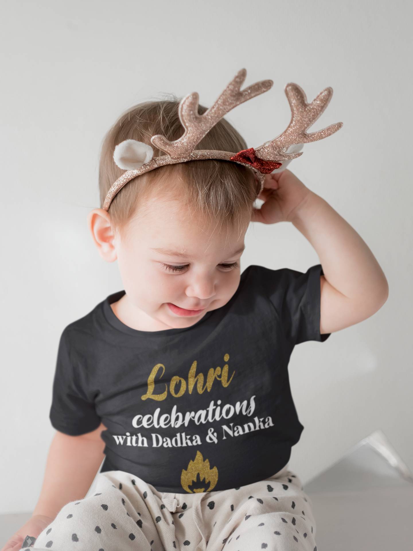 Lohri Celebrations Half Sleeves T-Shirt for Boy-FunkyTeesClub