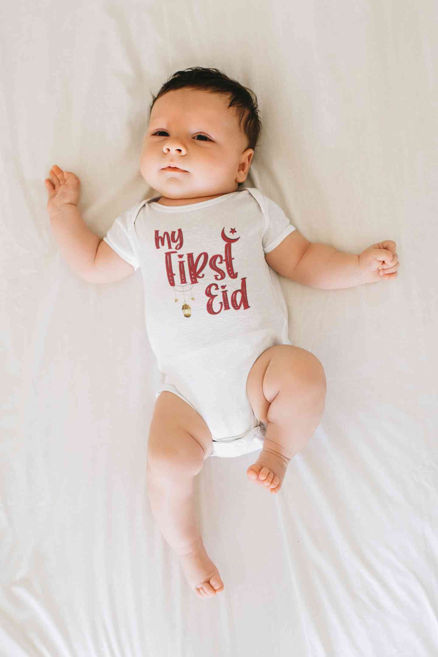 My First Eid Rompers for Baby Boy- FunkyTeesClub