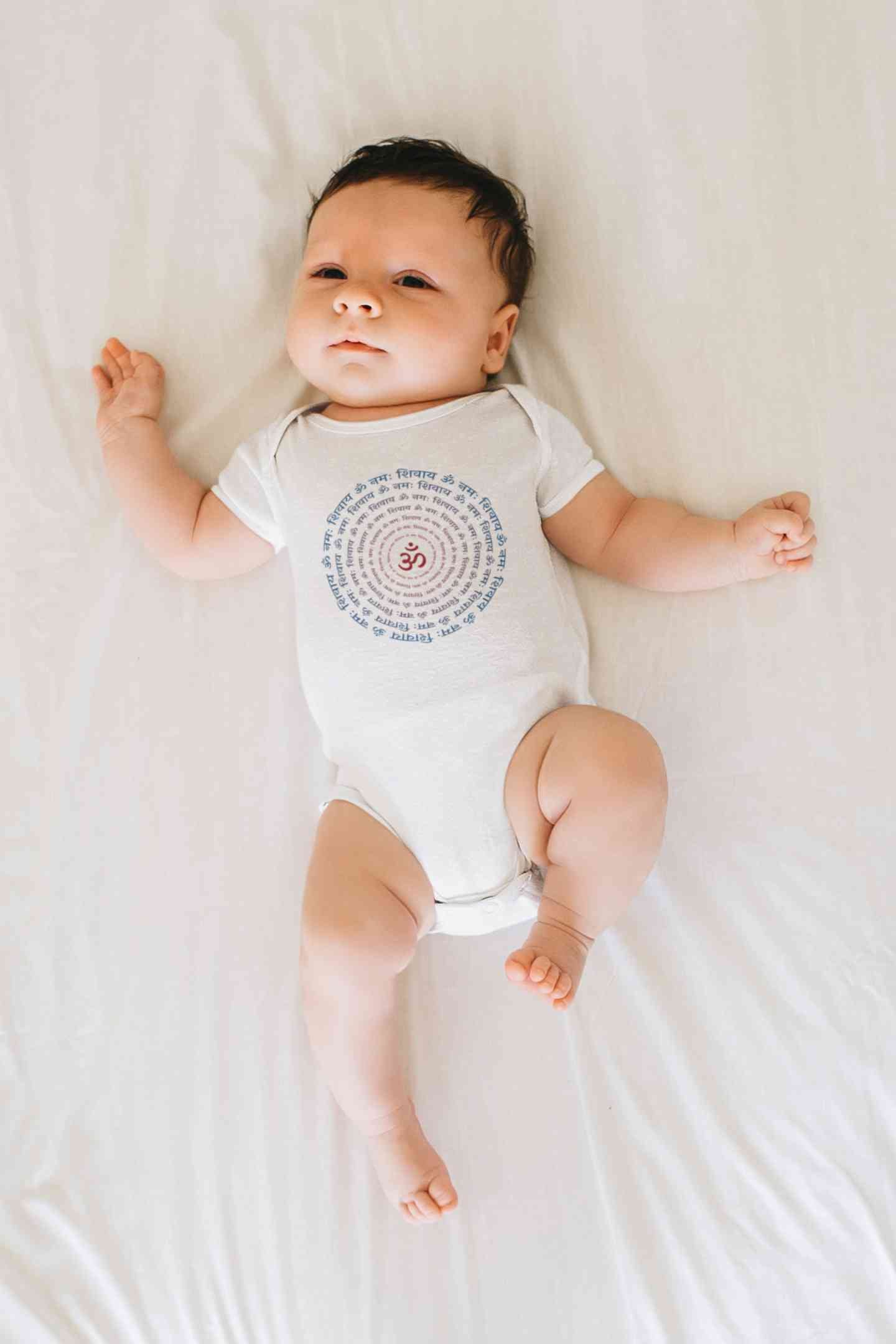Om Namah Shivay Mahashivratri Rompers for Baby Boy- FunkyTeesClub