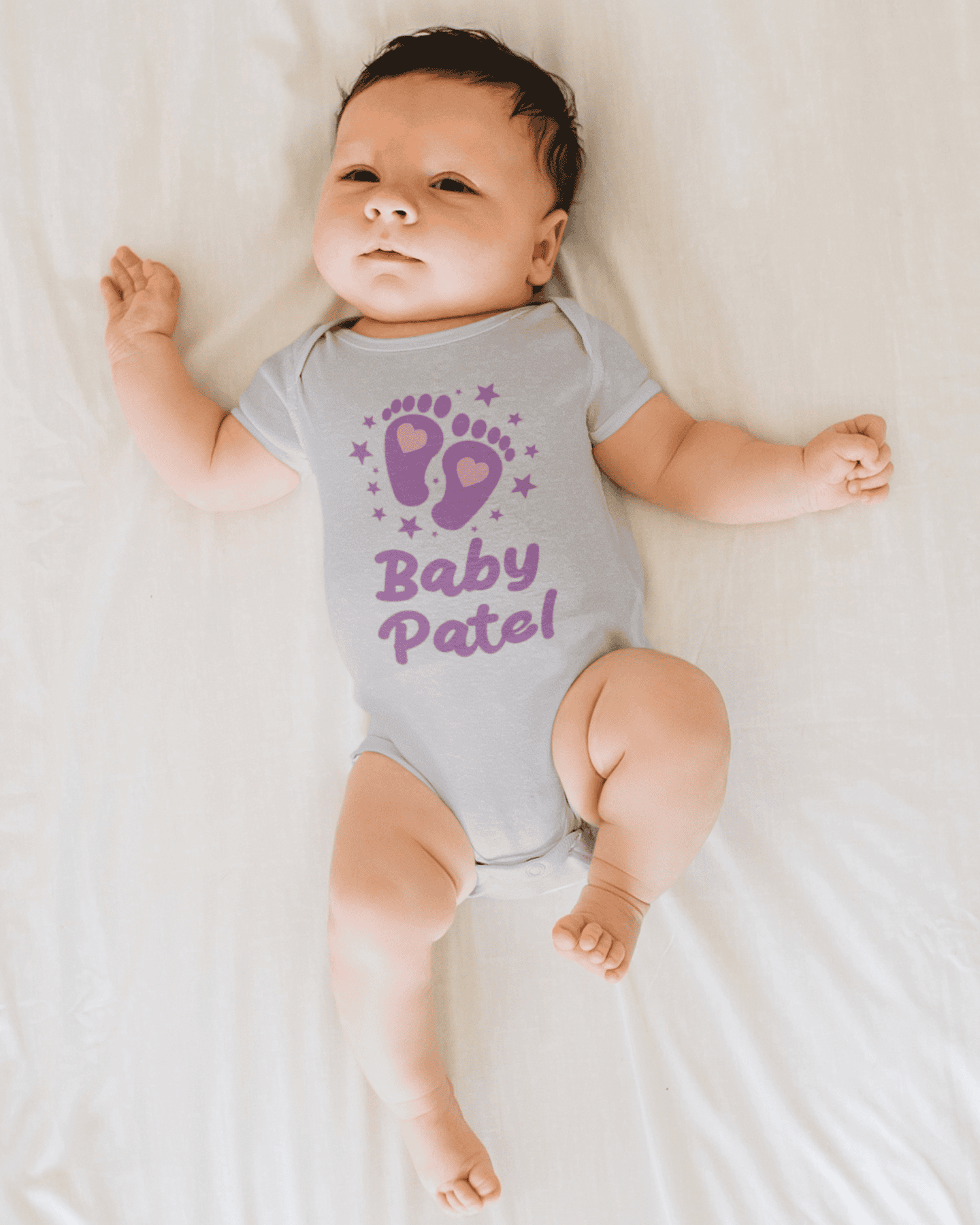 Custom Name Baby Surname New Born Rompers for Baby Boy- FunkyTeesClub