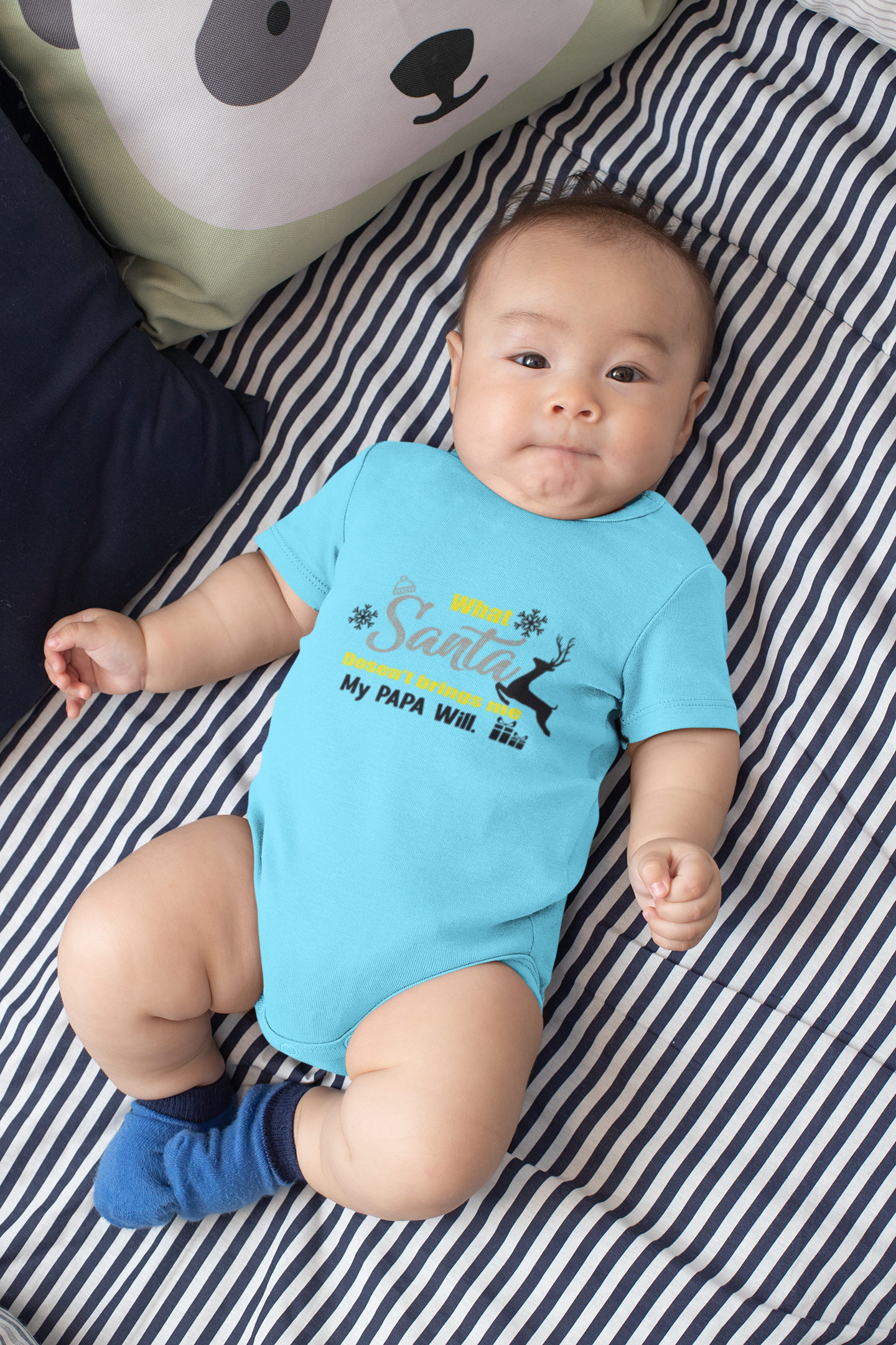 What Santa Will Dosent Brings My Papa Will Christmas Rompers for Baby Boy- FunkyTeesClub