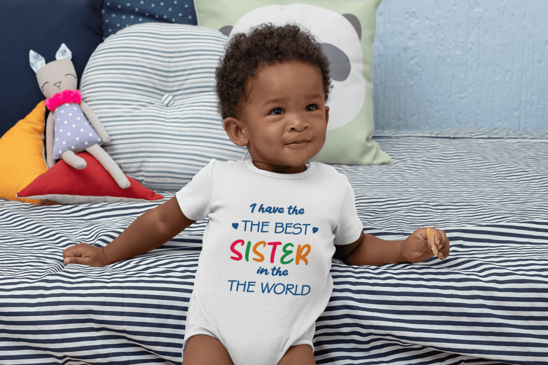 I Have The Best Sister In The World Rakshabadhan Rompers for Baby Boy- FunkyTeesClub
