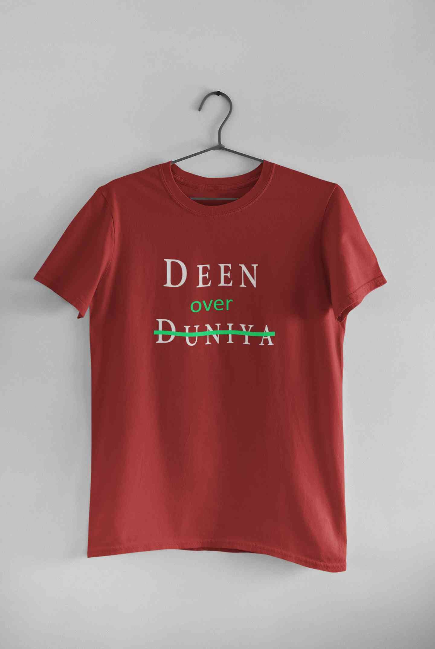 Deen Over Dunya Mens Half Sleeves T-shirt- FunkyTeesClub