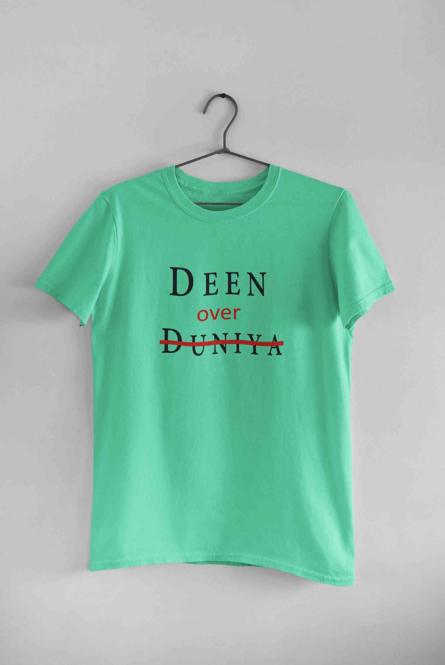 Deen Over Dunya Mens Half Sleeves T-shirt- FunkyTeesClub