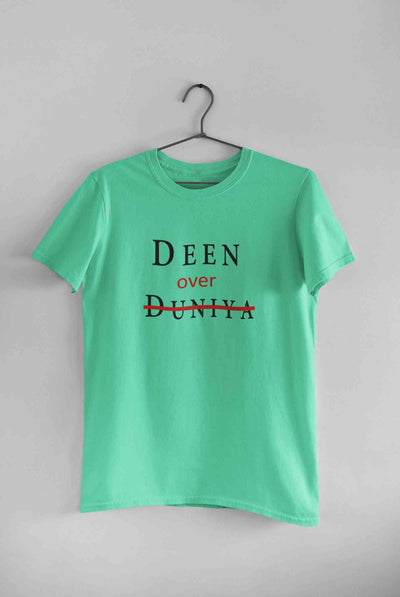 Deen Over Dunya Mens Half Sleeves T-shirt- FunkyTeesClub