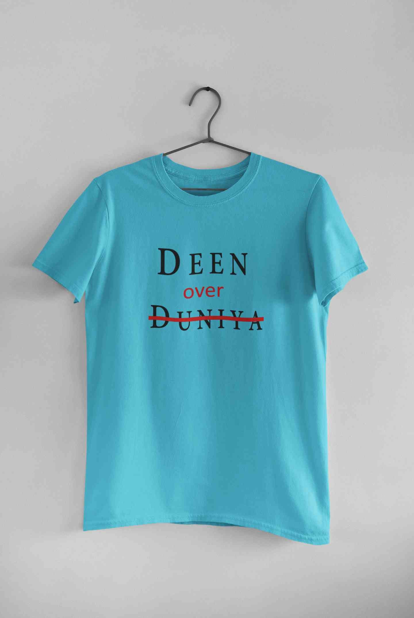 Deen Over Dunya Mens Half Sleeves T-shirt- FunkyTeesClub