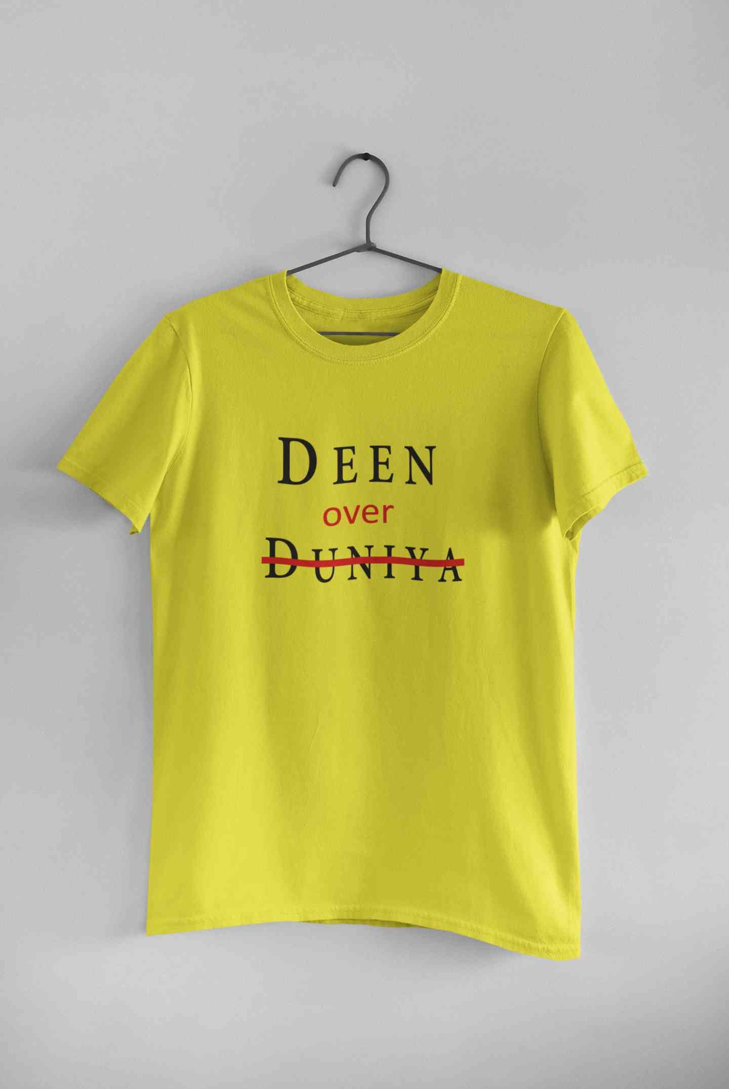 Deen Over Dunya Mens Half Sleeves T-shirt- FunkyTeesClub