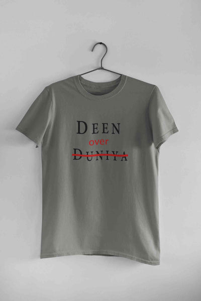 Deen Over Dunya Mens Half Sleeves T-shirt- FunkyTeesClub