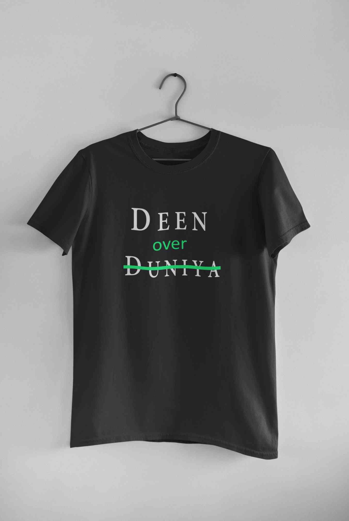 Deen Over Dunya Mens Half Sleeves T-shirt- FunkyTeesClub