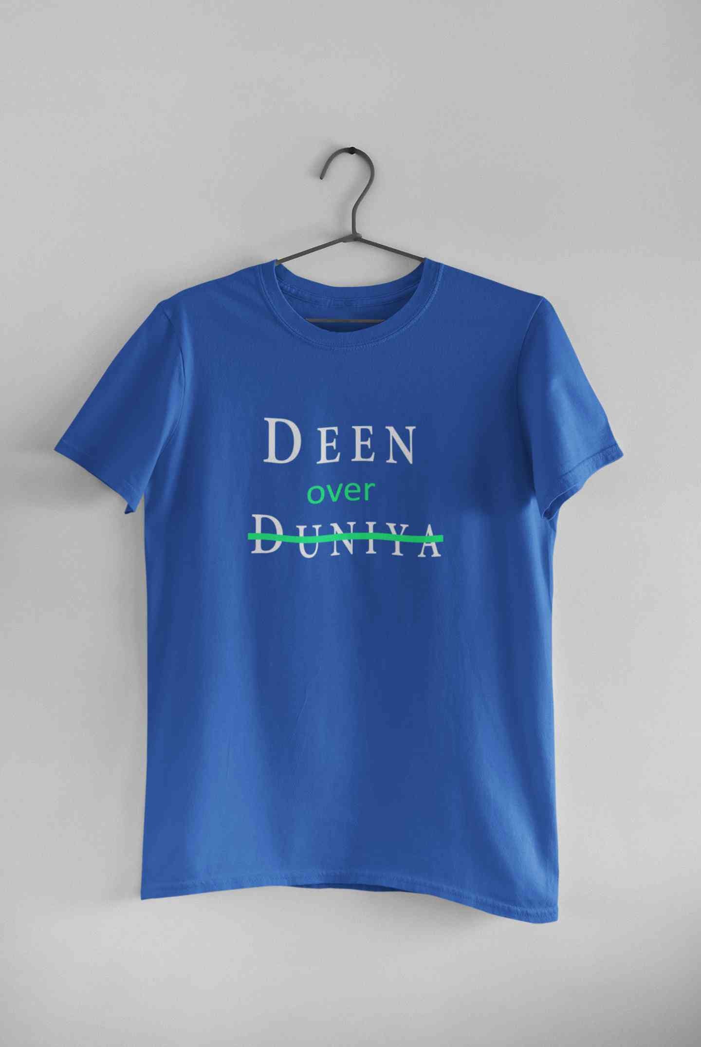 Deen Over Dunya Mens Half Sleeves T-shirt- FunkyTeesClub