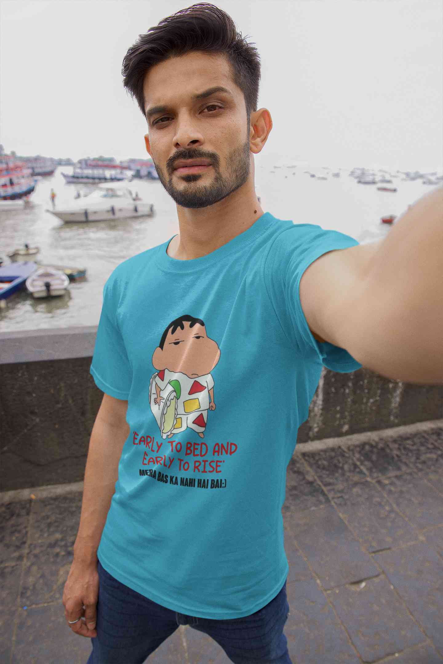 Early To Bed And Early To Rise Mens Half Sleeves T-shirt- FunkyTeesClub