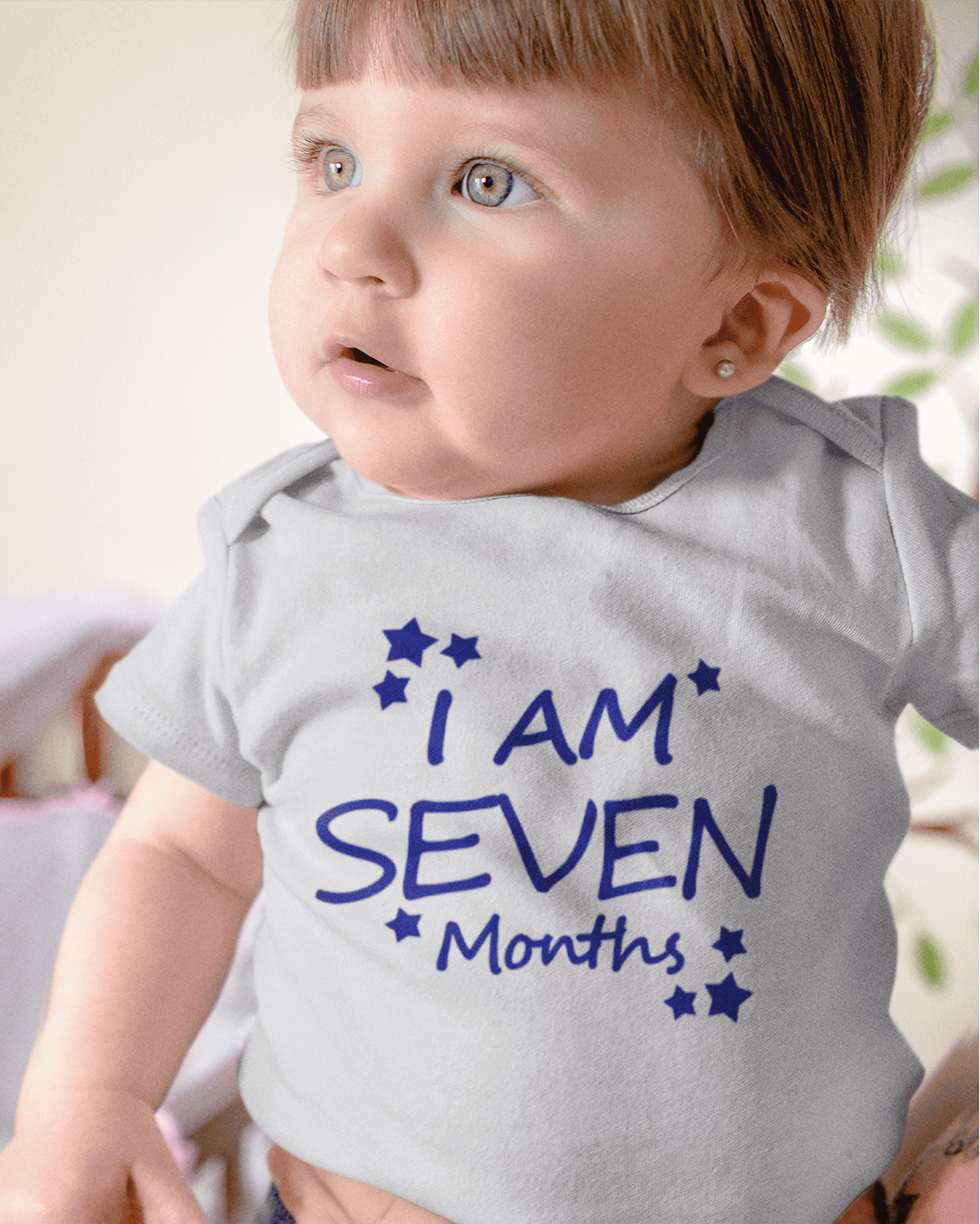 I Am Seven Months Rompers for Baby Girl- FunkyTeesClub