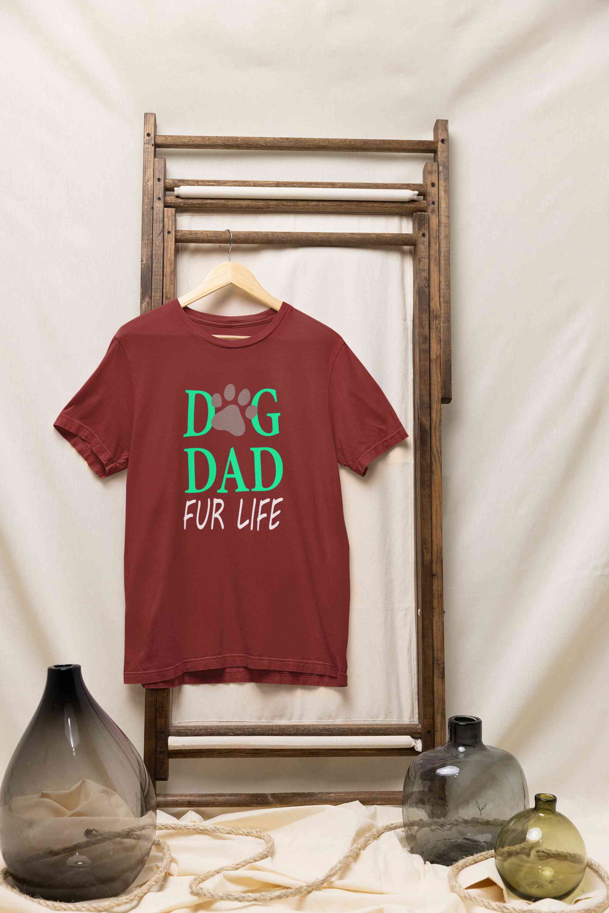 Dog Dad Mens Half Sleeves T-shirt- FunkyTeesClub