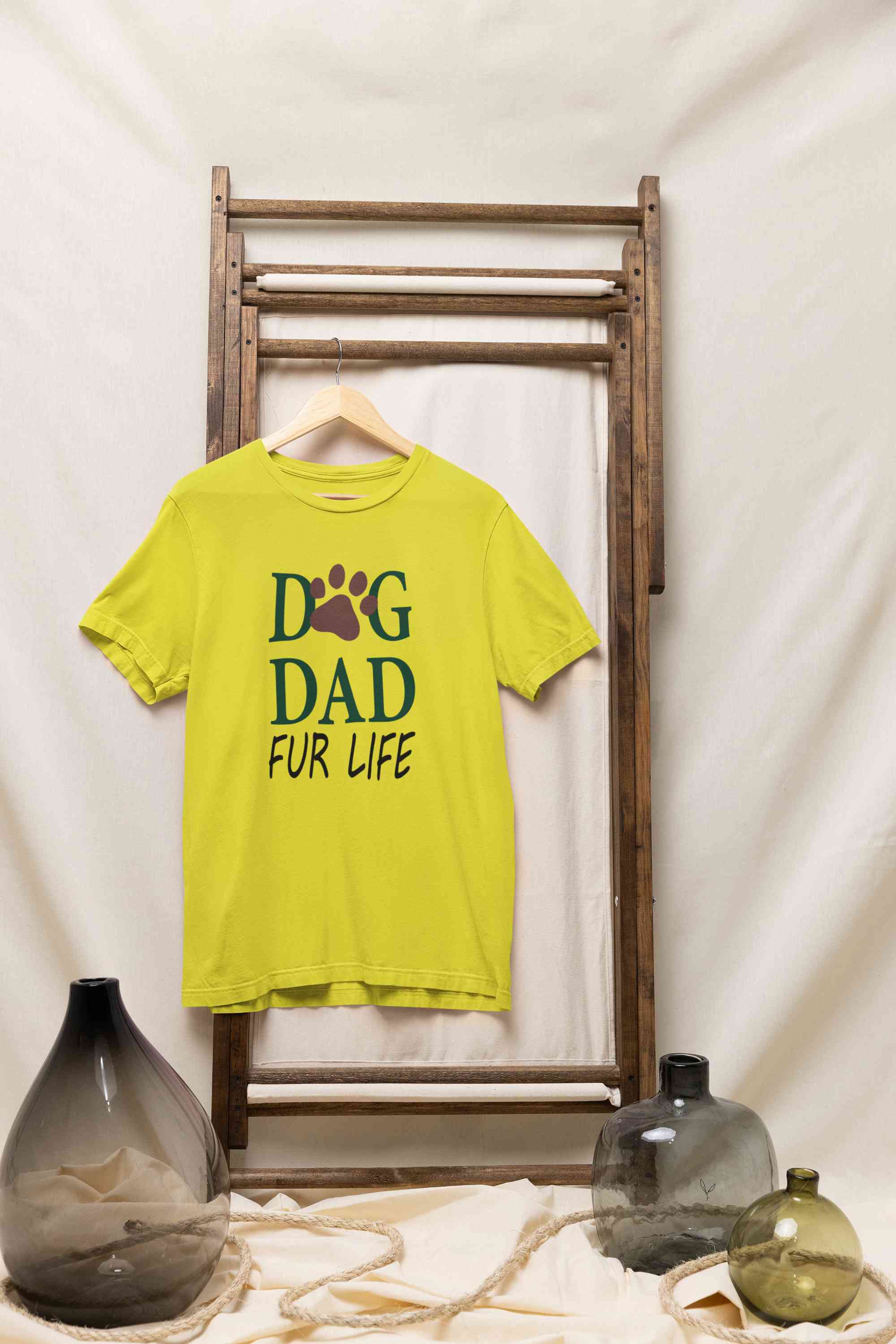 Dog Dad Mens Half Sleeves T-shirt- FunkyTeesClub