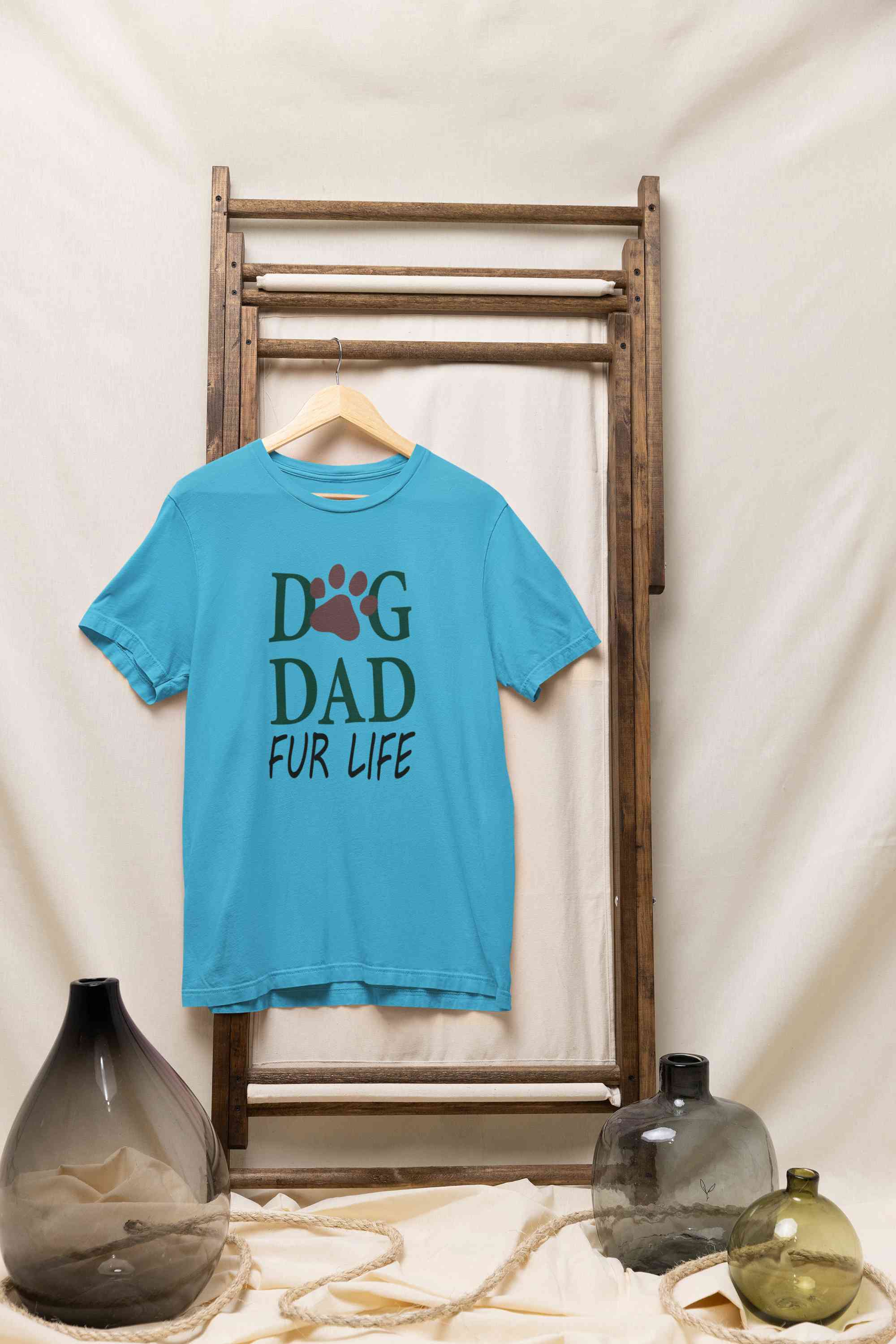 Dog Dad Mens Half Sleeves T-shirt- FunkyTeesClub