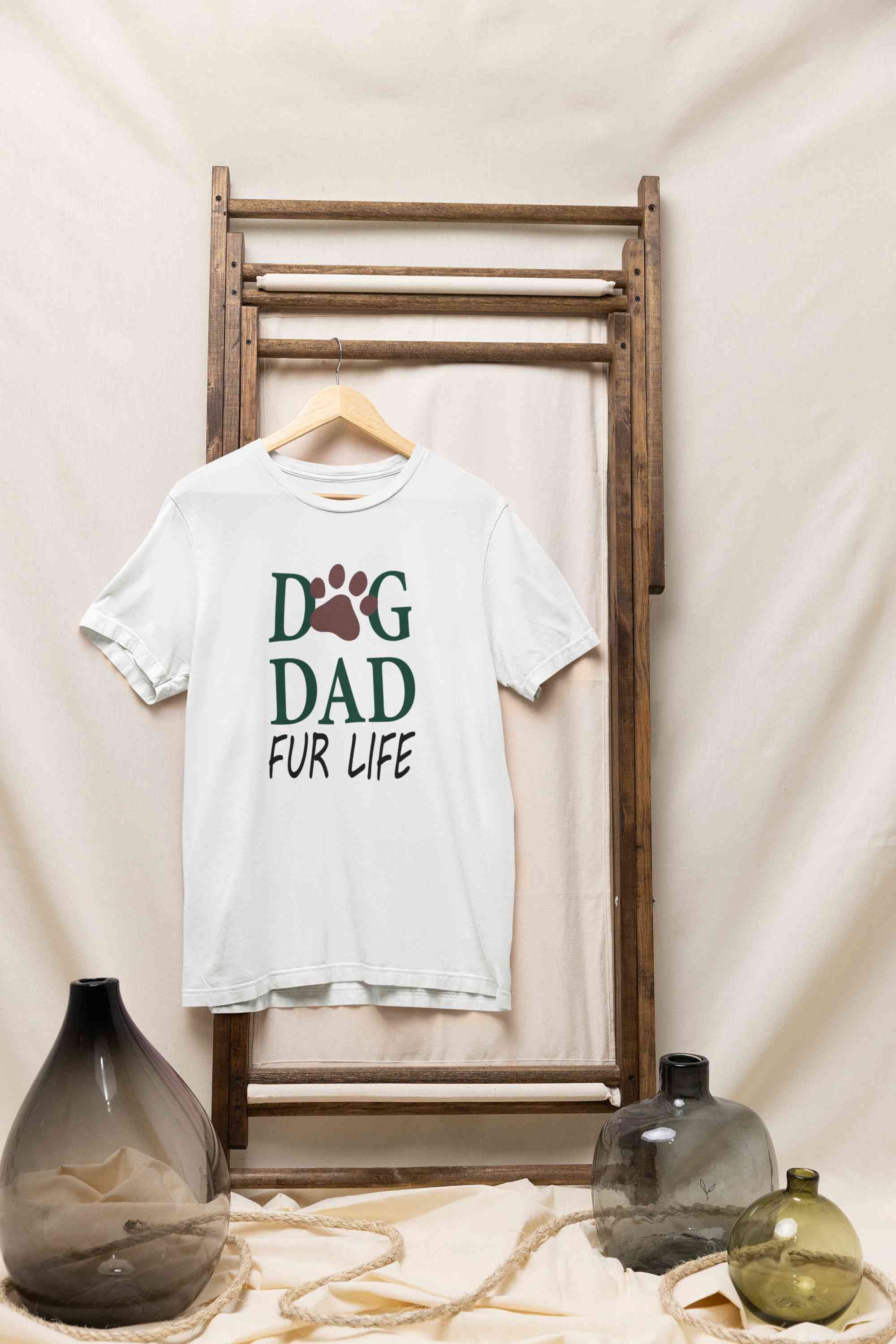 Dog Dad Mens Half Sleeves T-shirt- FunkyTeesClub