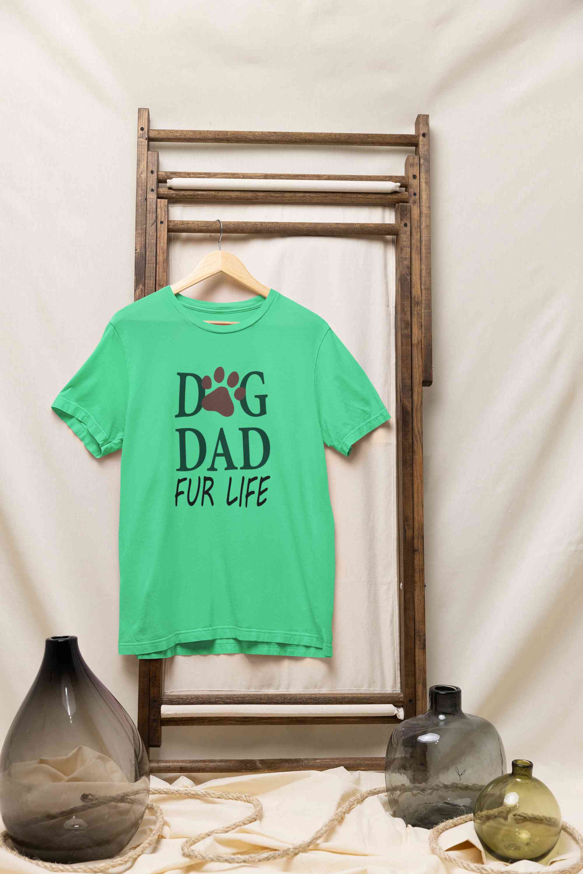 Dog Dad Mens Half Sleeves T-shirt- FunkyTeesClub