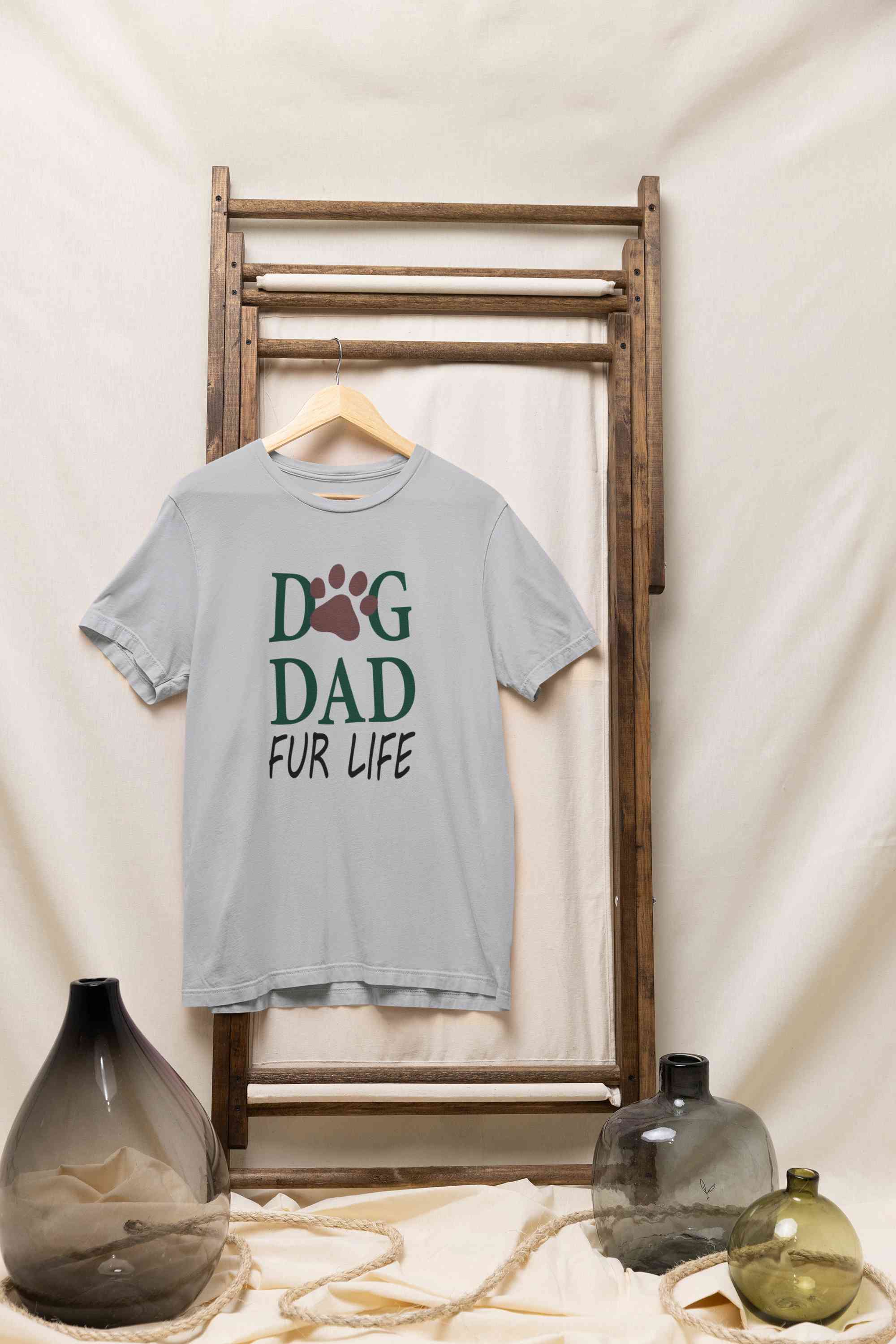 Dog Dad Mens Half Sleeves T-shirt- FunkyTeesClub