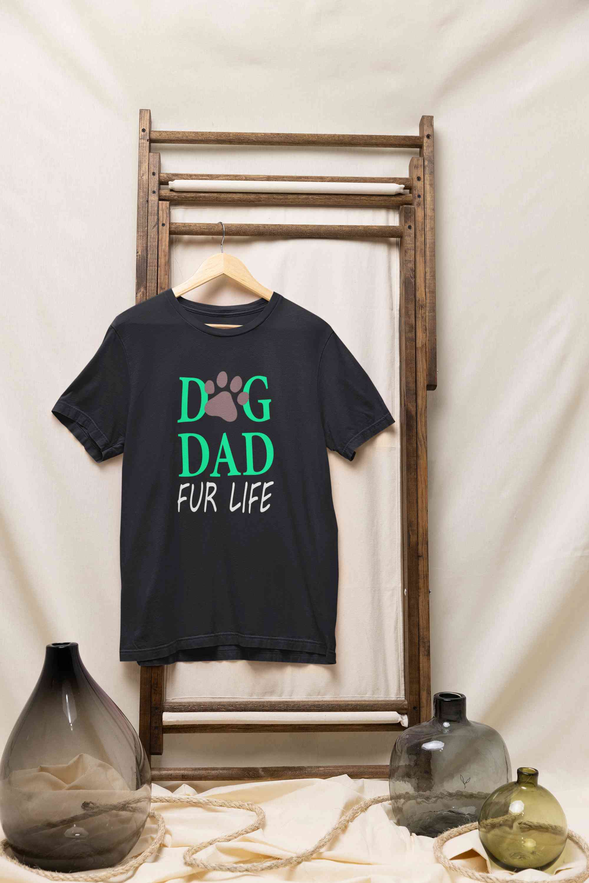 Dog Dad Mens Half Sleeves T-shirt- FunkyTeesClub