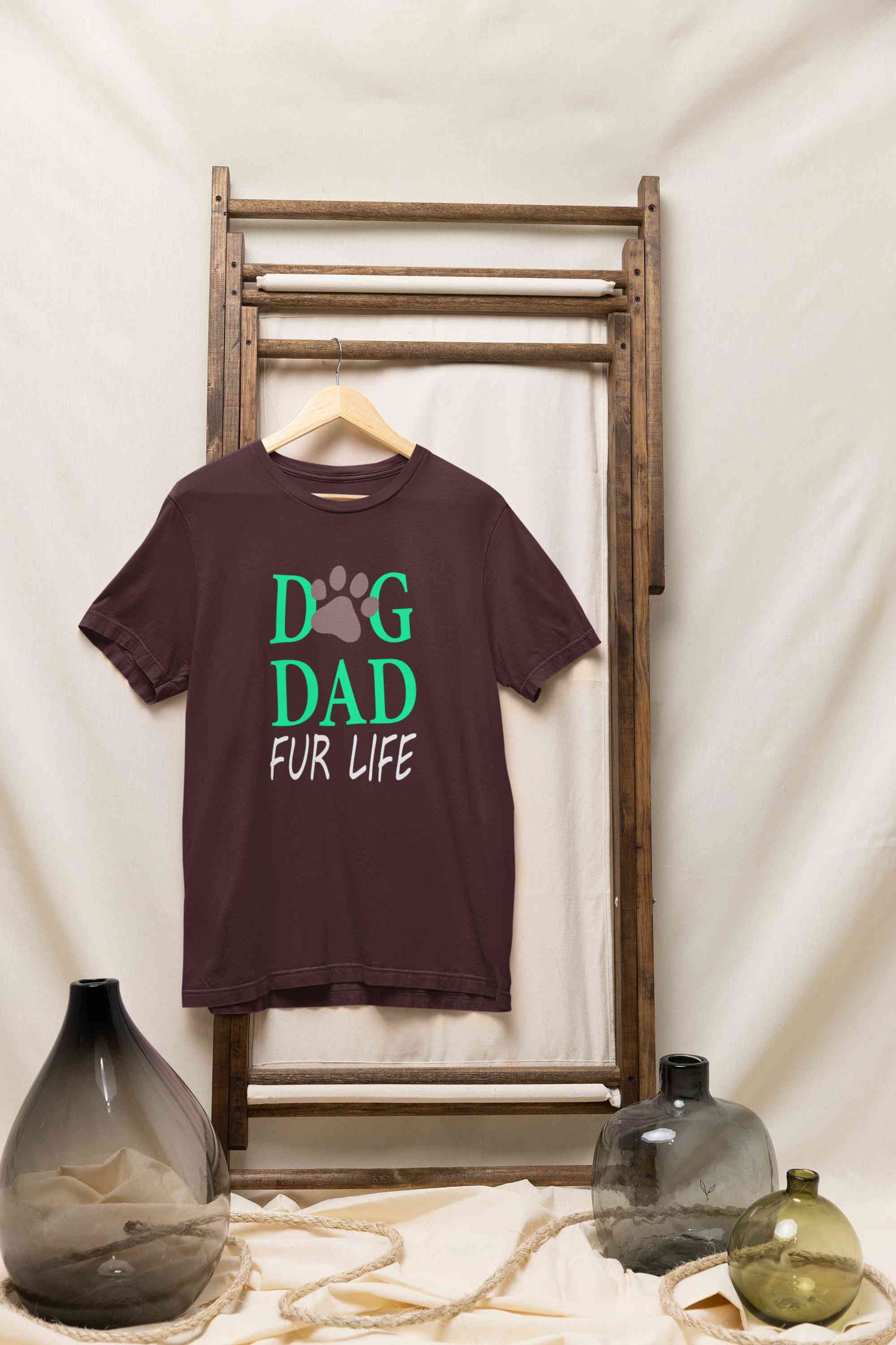 Dog Dad Mens Half Sleeves T-shirt- FunkyTeesClub