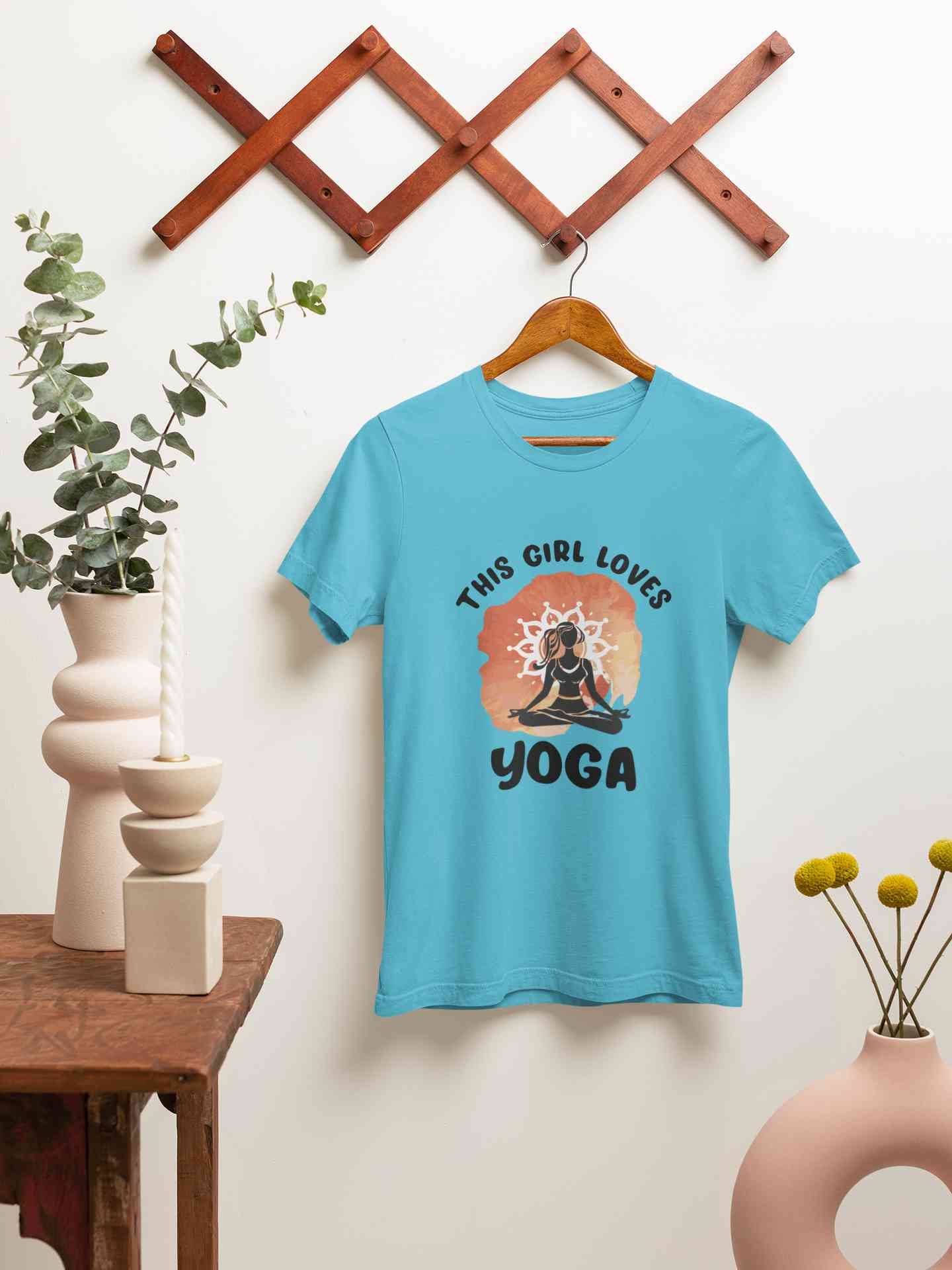 This Girl Loves Yoga Women Half Sleeves T-shirt- FunkyTeesClub