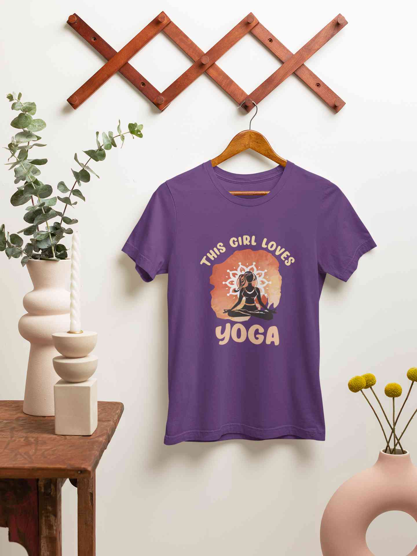 This Girl Loves Yoga Women Half Sleeves T-shirt- FunkyTeesClub