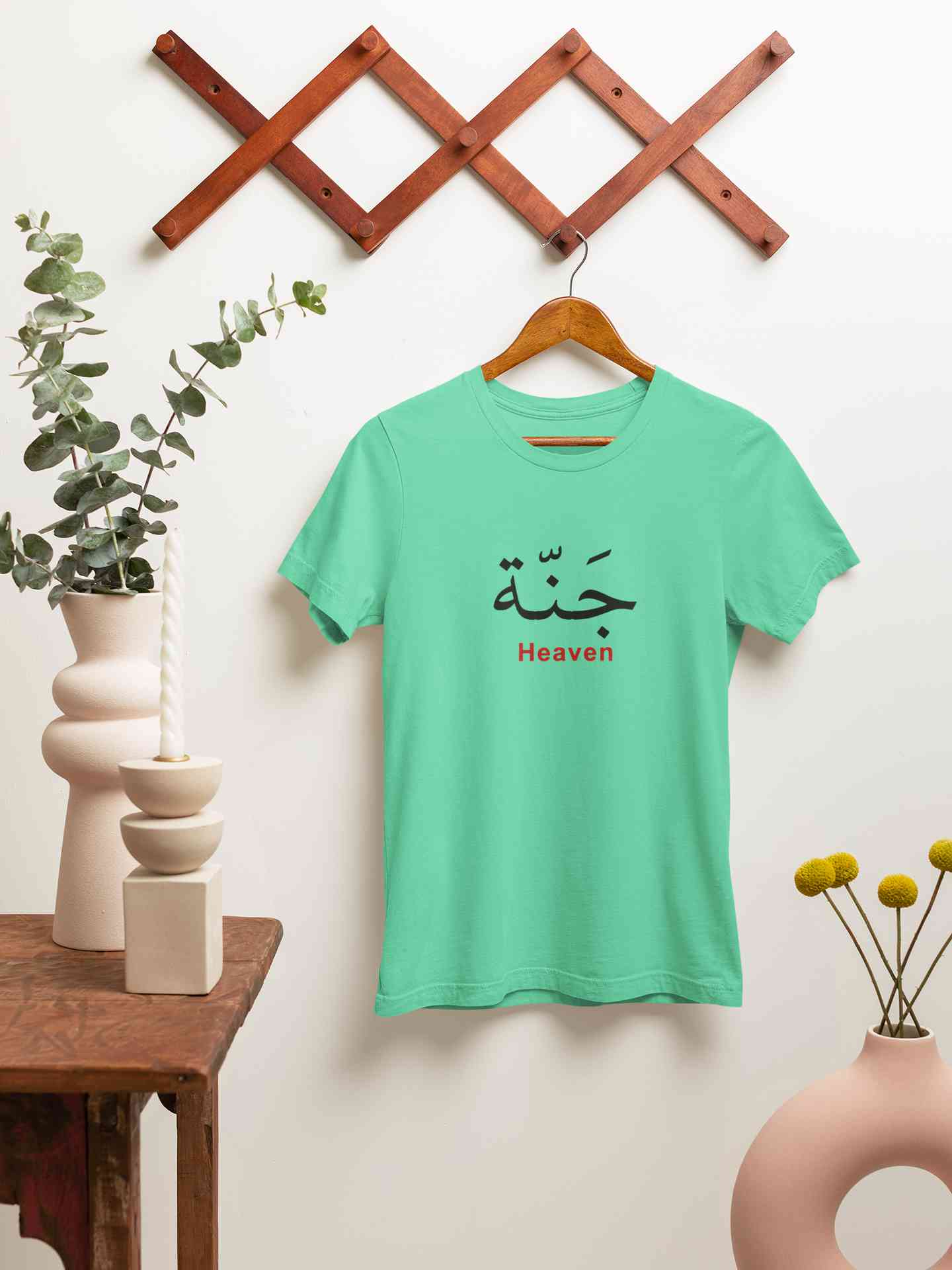 Heaven Arabic Words Jannah Mens Half Sleeves T-shirt- FunkyTeesClub