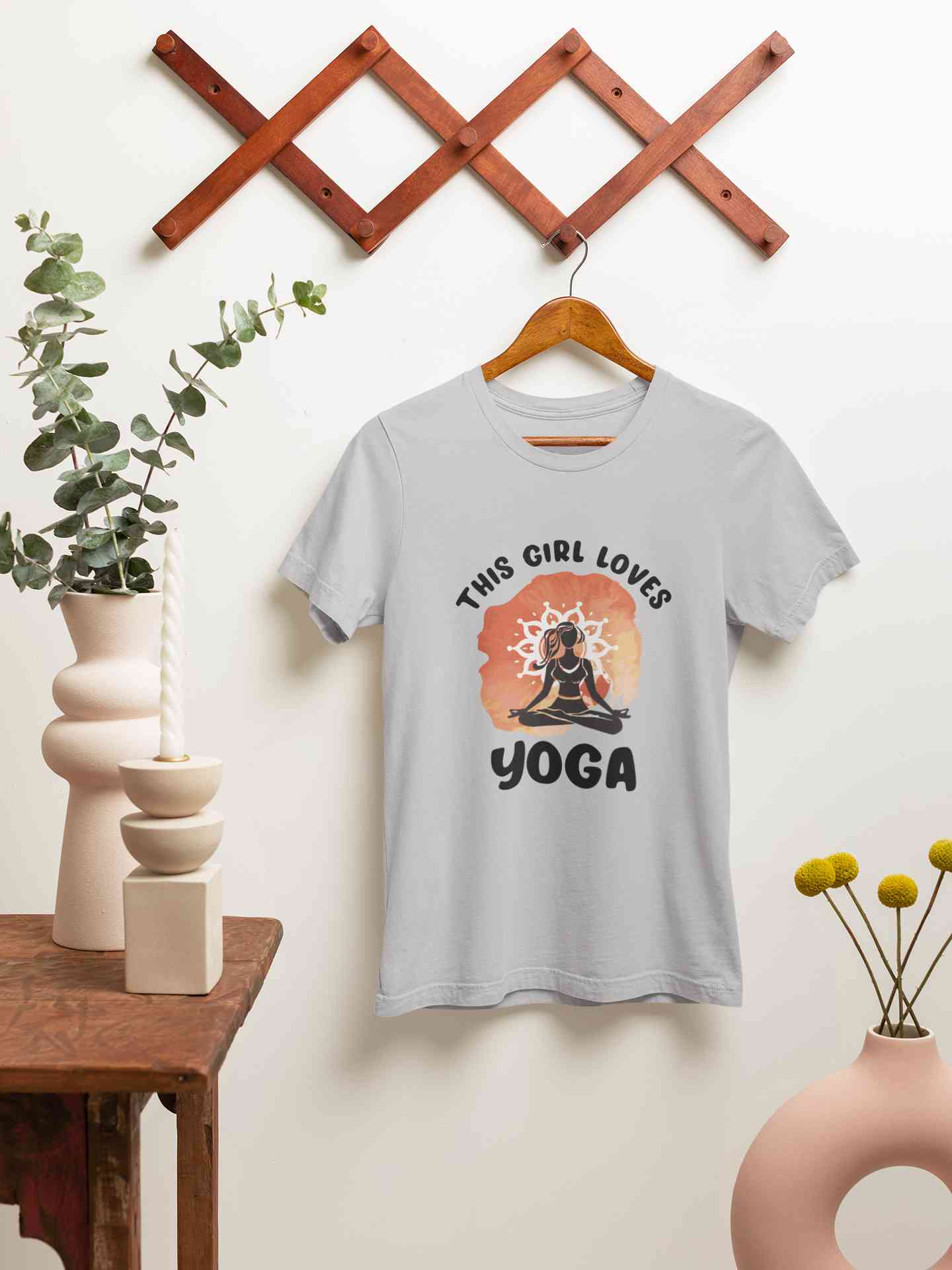 This Girl Loves Yoga Women Half Sleeves T-shirt- FunkyTeesClub