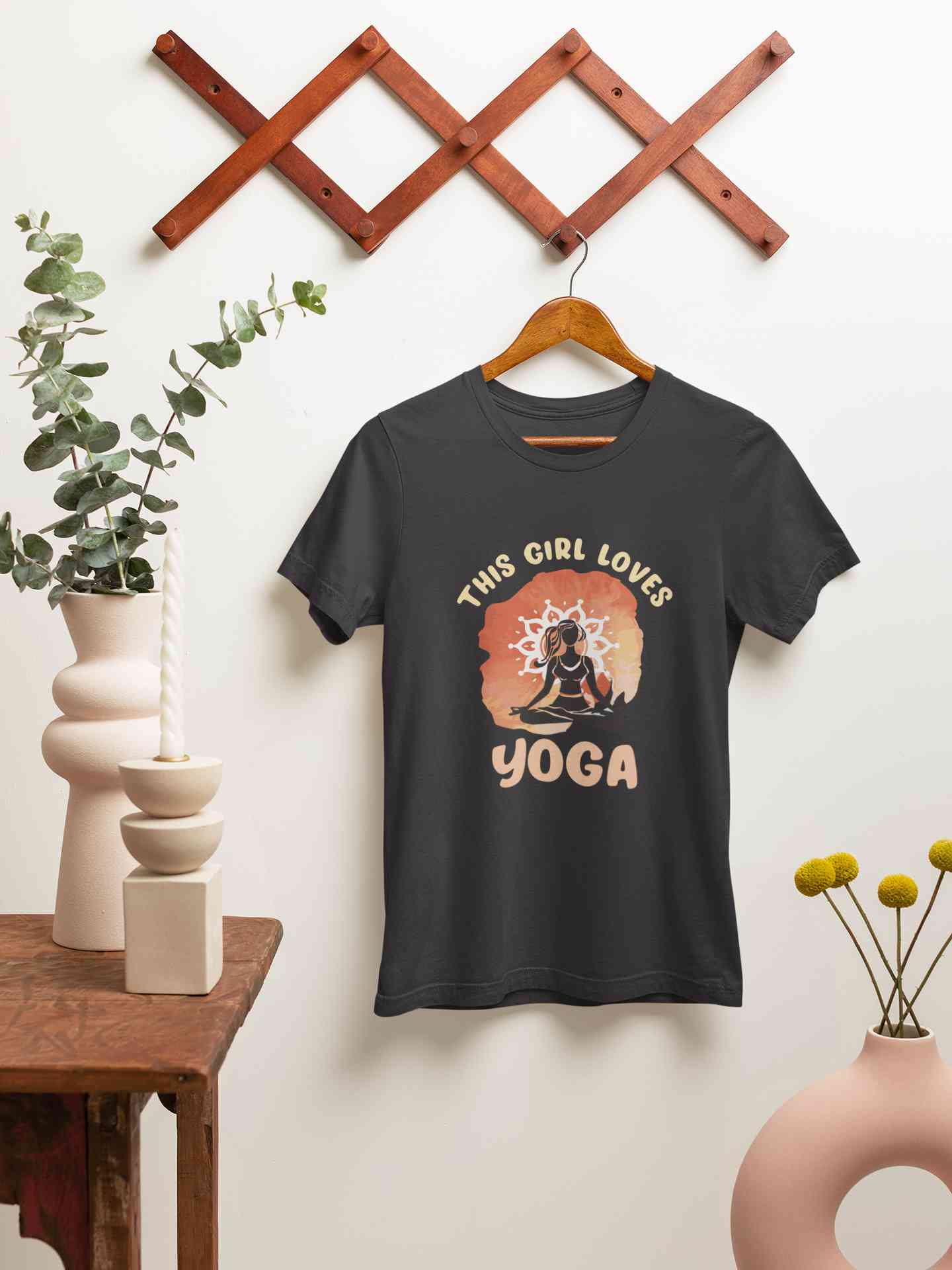 This Girl Loves Yoga Women Half Sleeves T-shirt- FunkyTeesClub