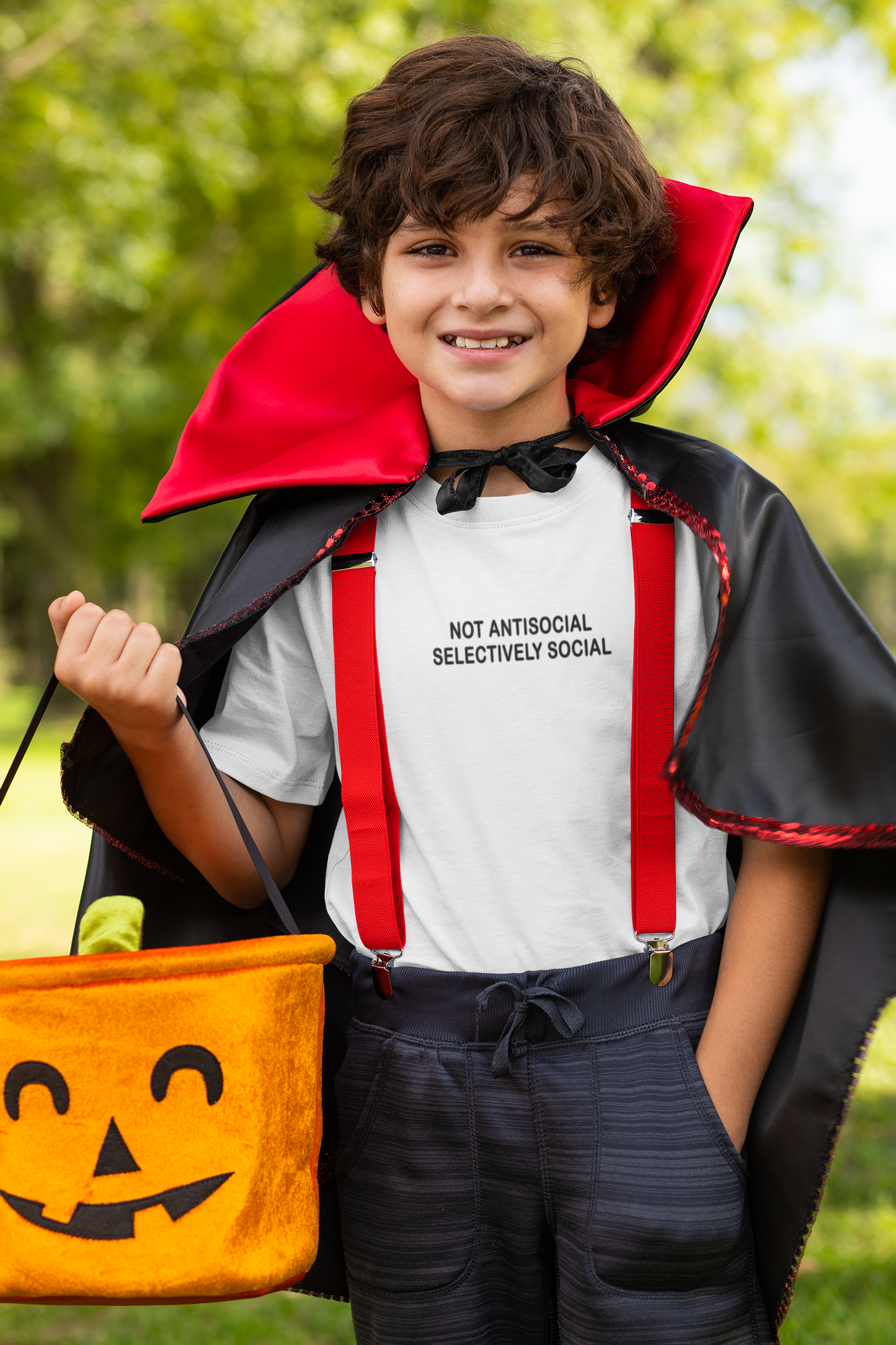 Not Anti Social Minimals Half Sleeves T-Shirt for Boy-FunkyTeesClub