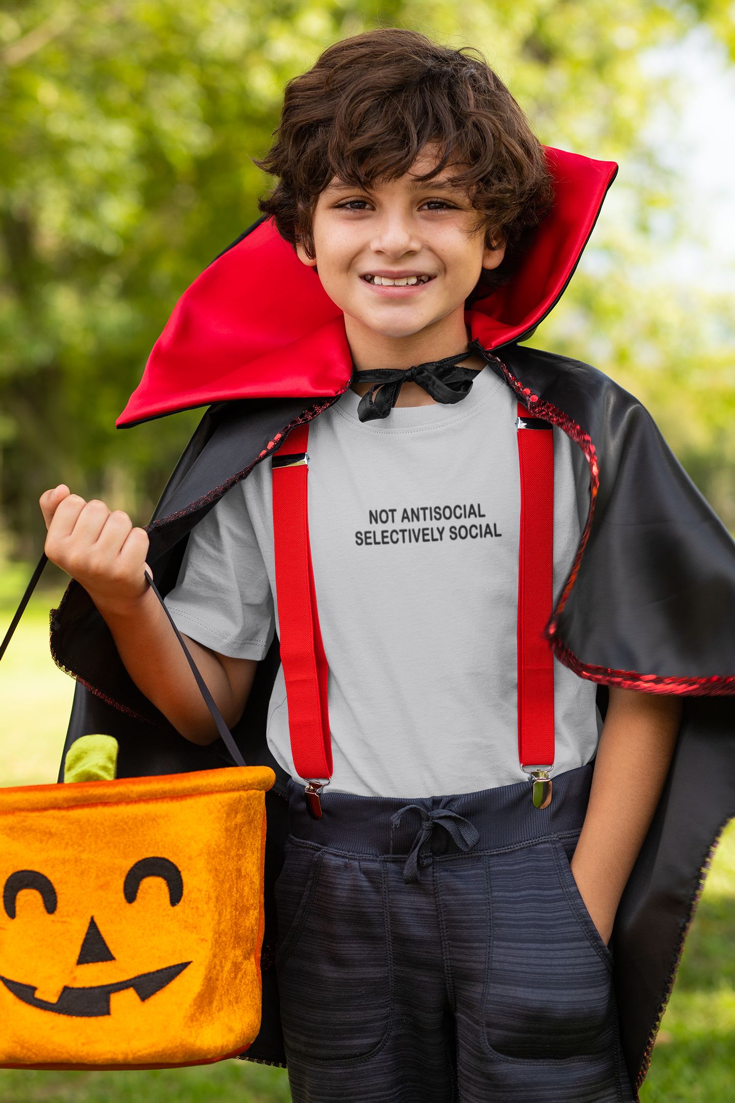 Not Anti Social Minimals Half Sleeves T-Shirt for Boy-FunkyTeesClub