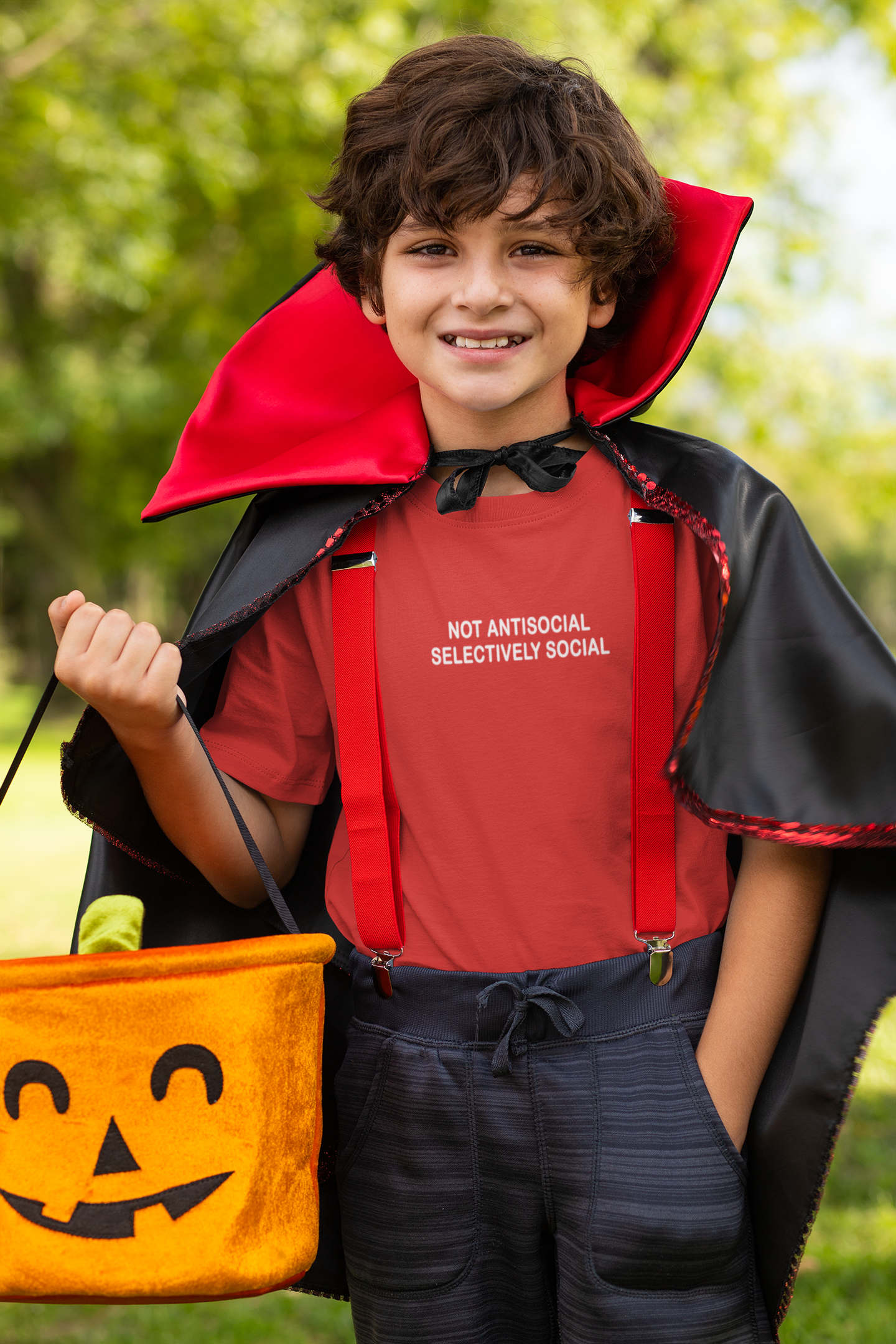 Not Anti Social Minimals Half Sleeves T-Shirt for Boy-FunkyTeesClub