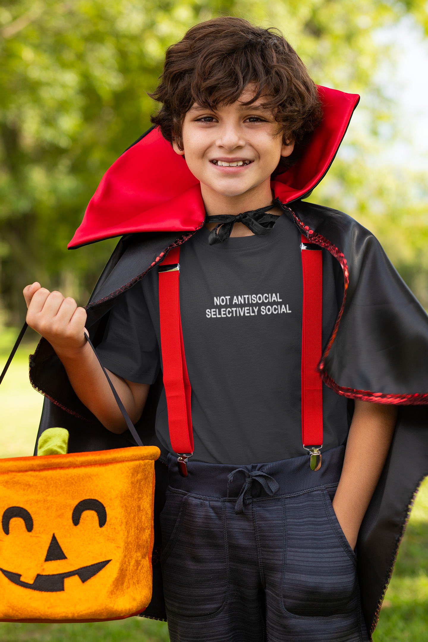 Not Anti Social Minimals Half Sleeves T-Shirt for Boy-FunkyTeesClub