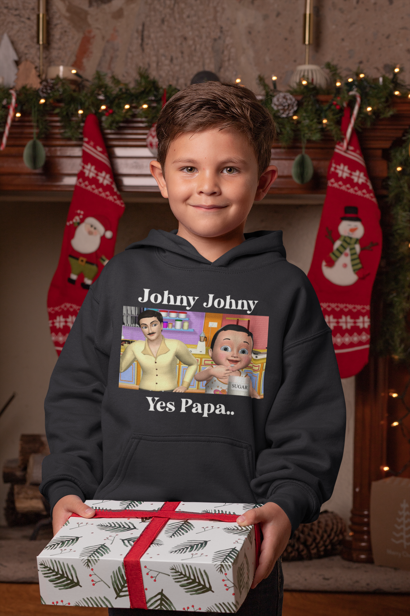 Johny Johny Yes Papa Poem Boy Hoodies-FunkyTeesClub