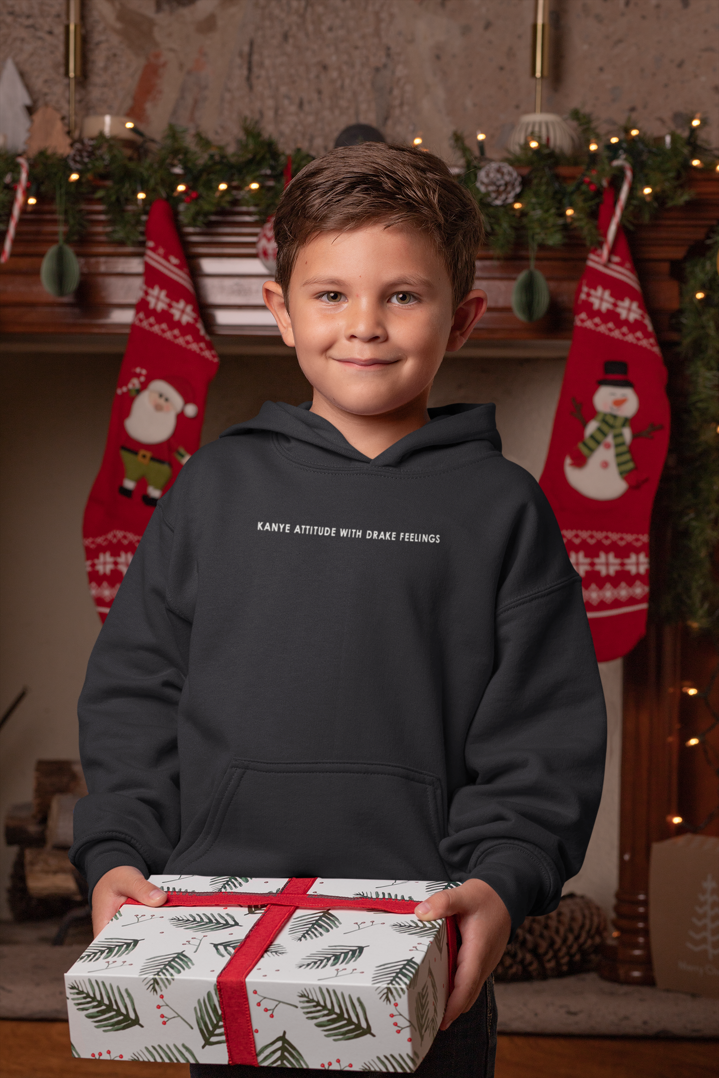Kanye Attitude Minimal Boy Hoodies-FunkyTeesClub