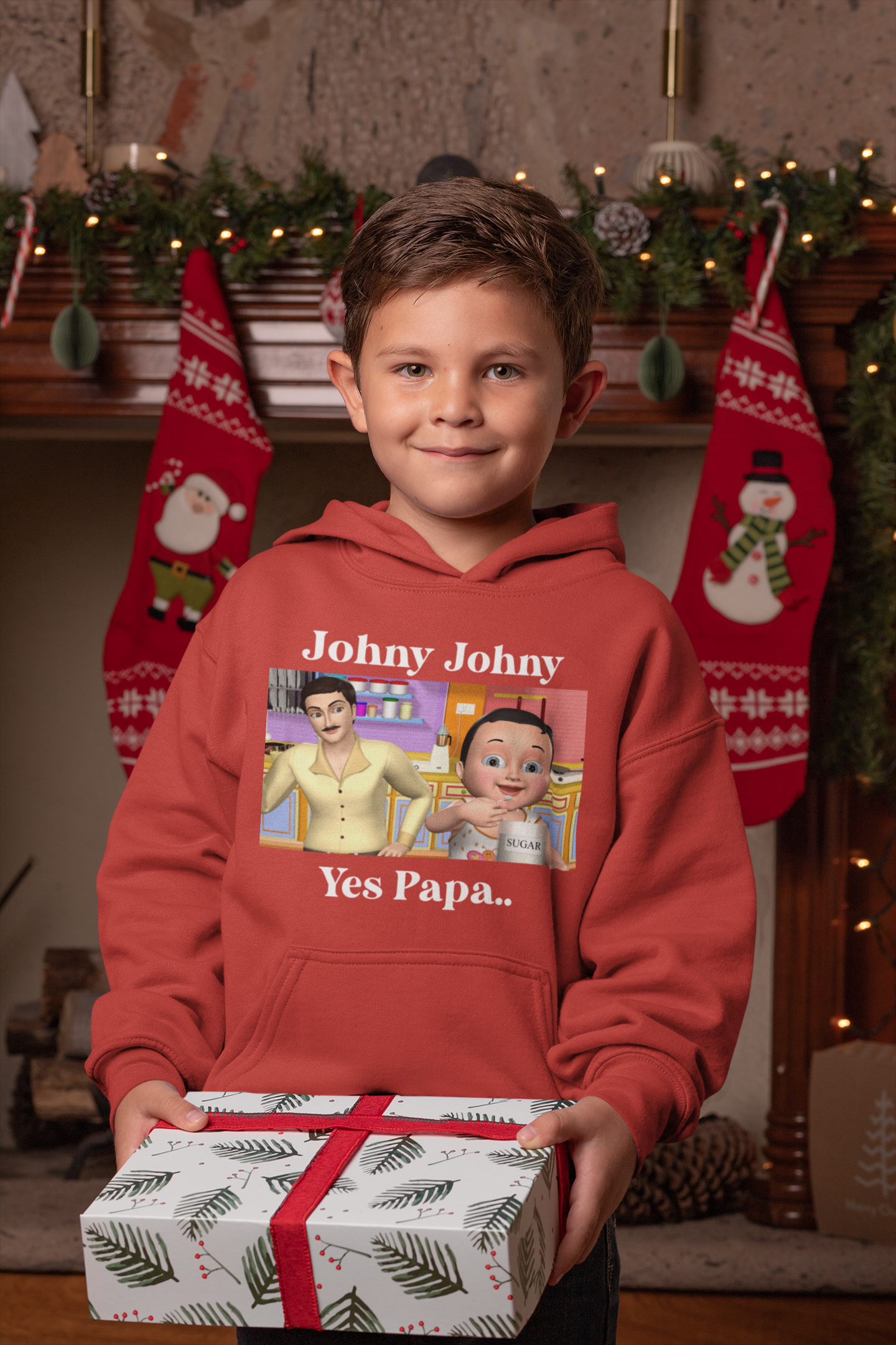 Johny Johny Yes Papa Poem Boy Hoodies-FunkyTeesClub