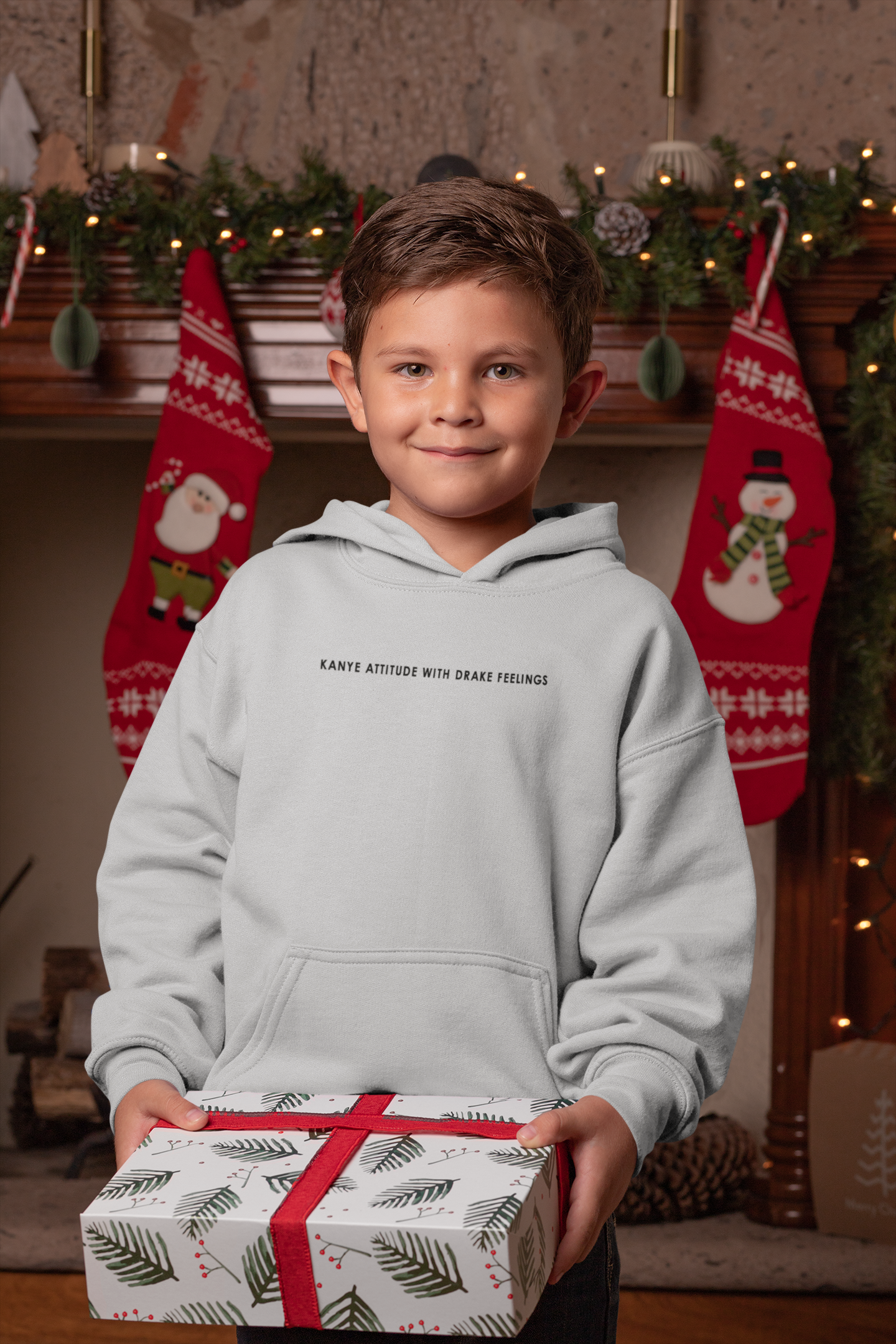 Kanye Attitude Minimal Boy Hoodies-FunkyTeesClub