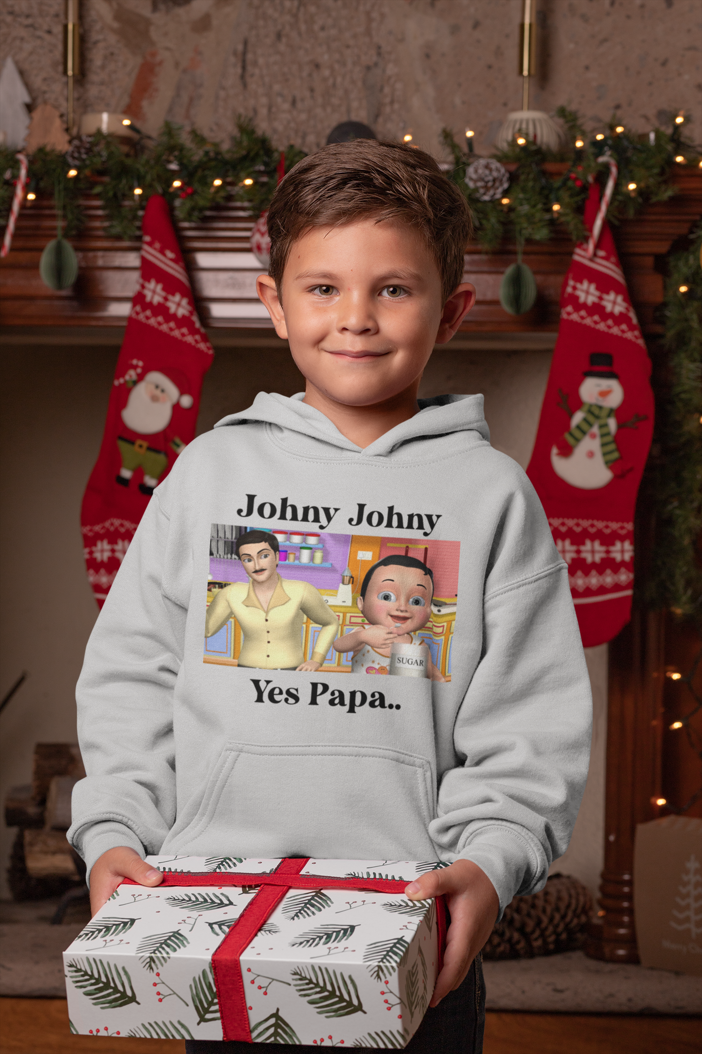 Johny Johny Yes Papa Poem Boy Hoodies-FunkyTeesClub