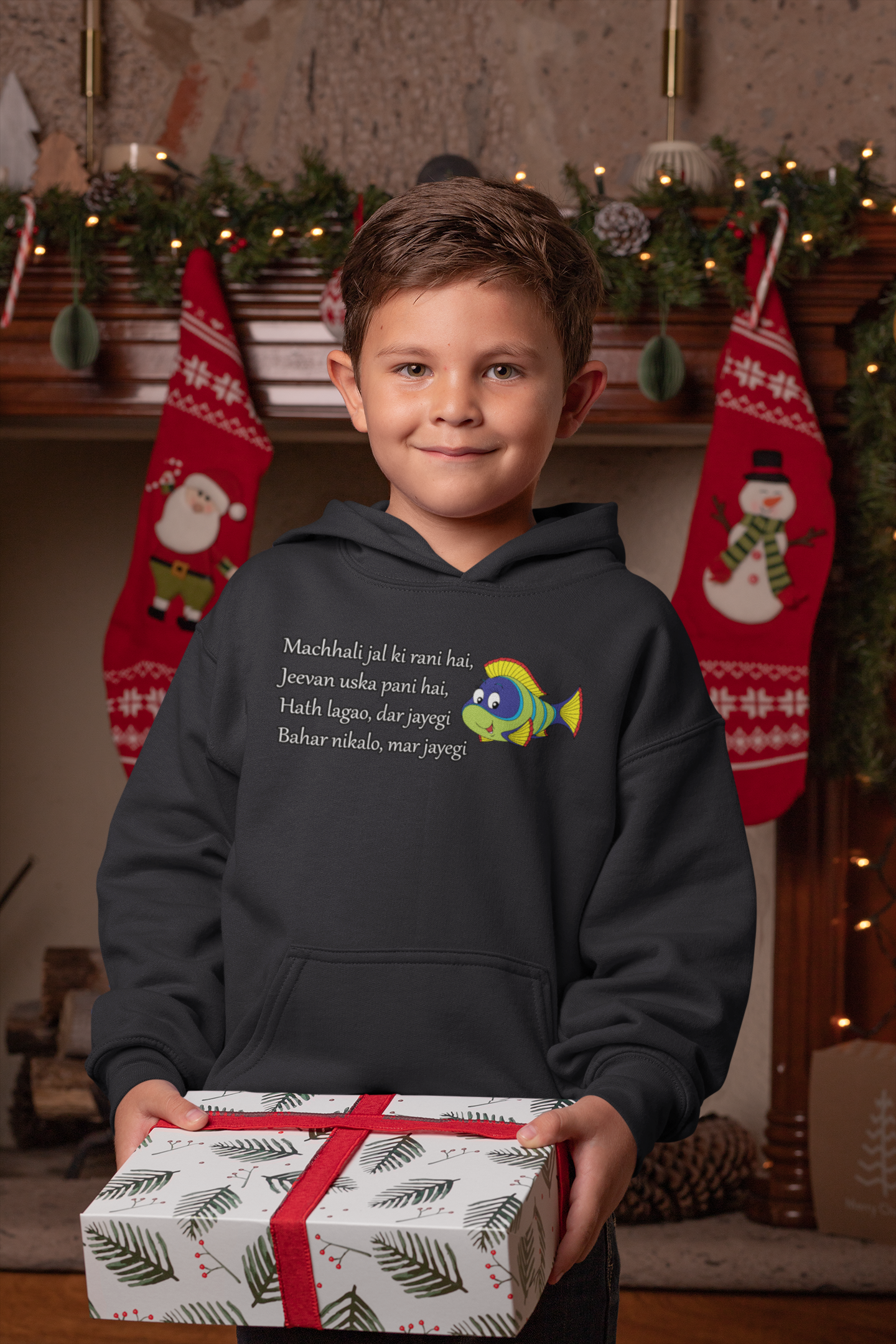 Machhali Jal Ki Rani Hai Poem Boy Hoodies-FunkyTeesClub