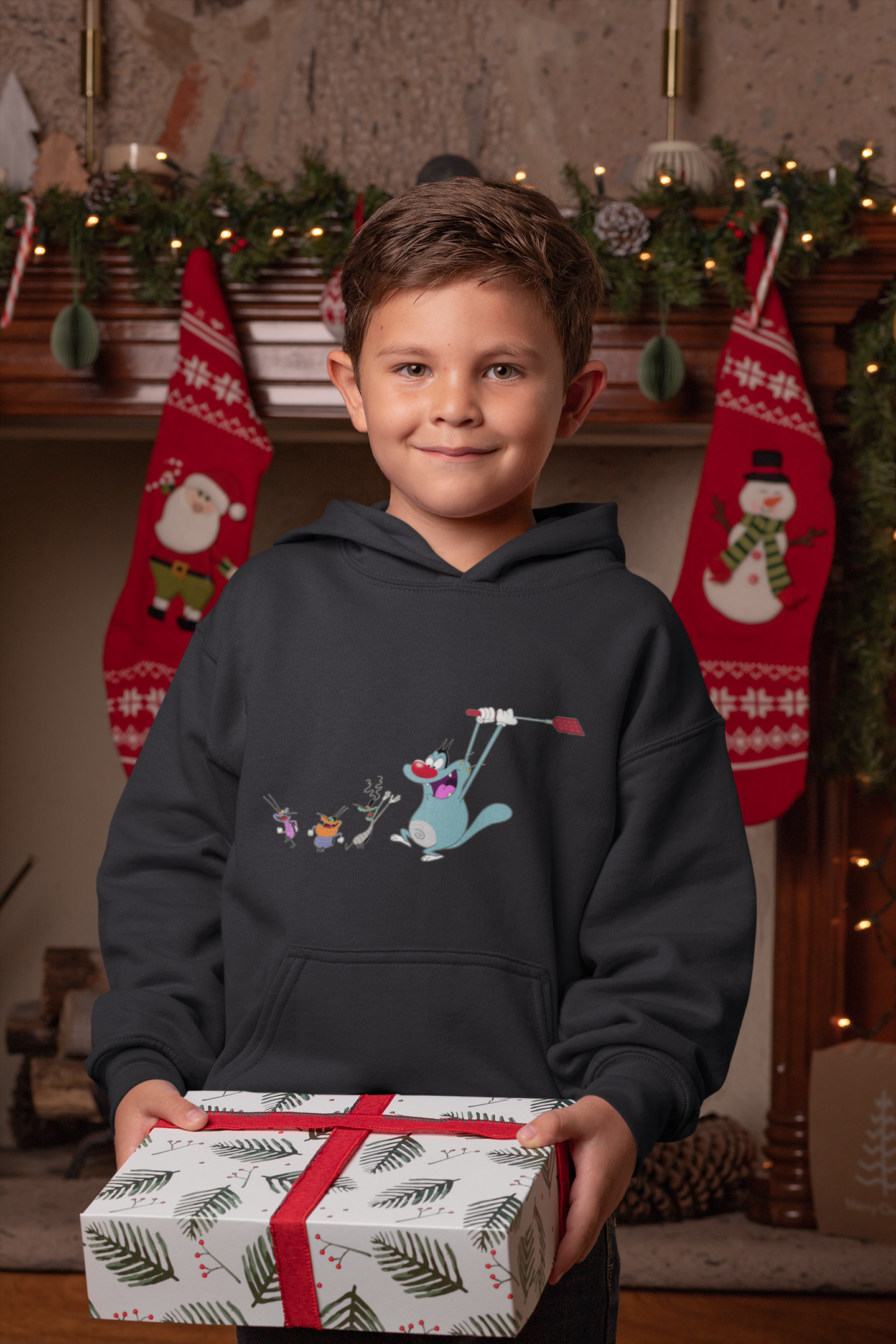 Cute Cartoon Boy Hoodies-FunkyTeesClub