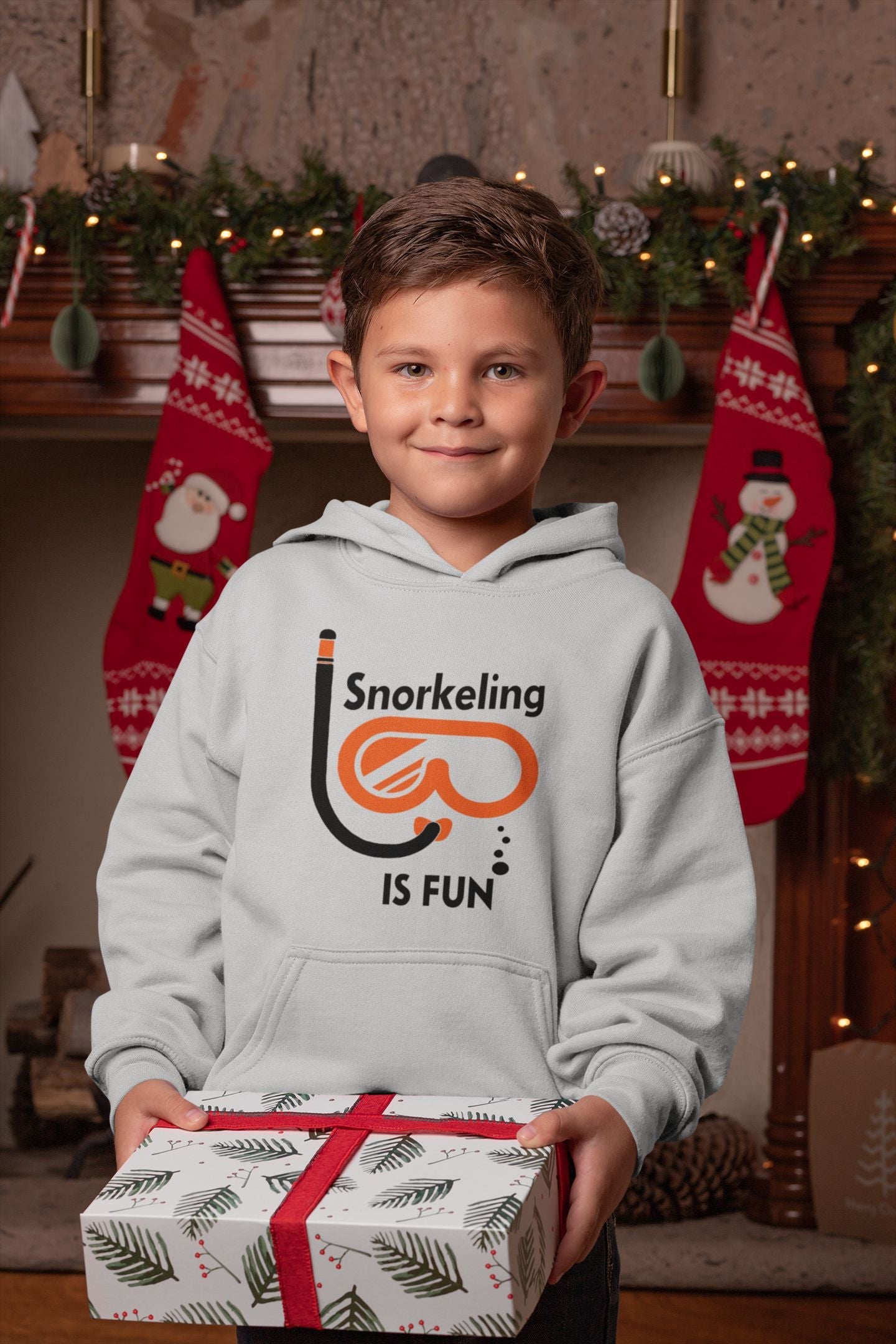 Snorkeling Is Fun Boy Hoodies-FunkyTeesClub