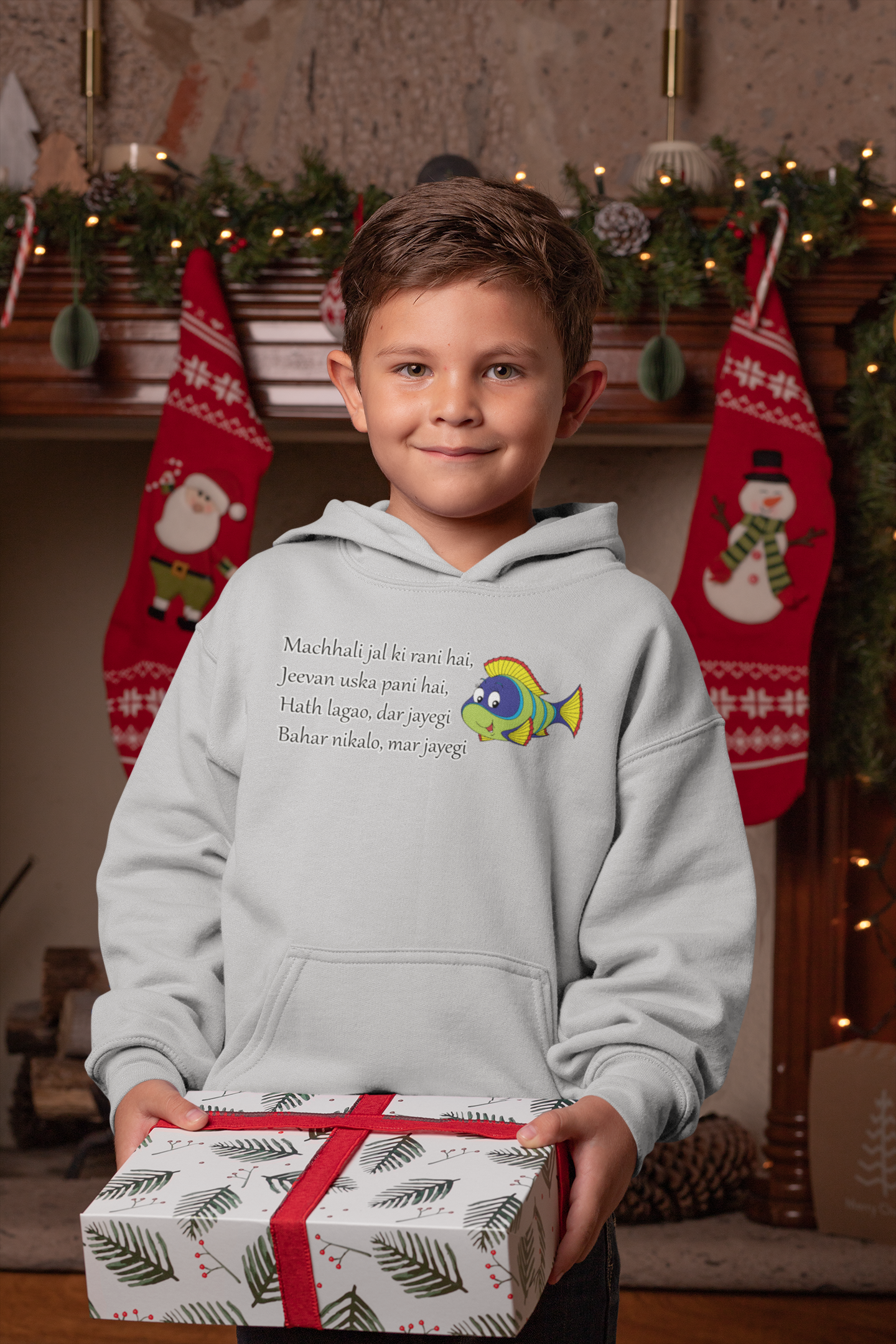 Machhali Jal Ki Rani Hai Poem Boy Hoodies-FunkyTeesClub